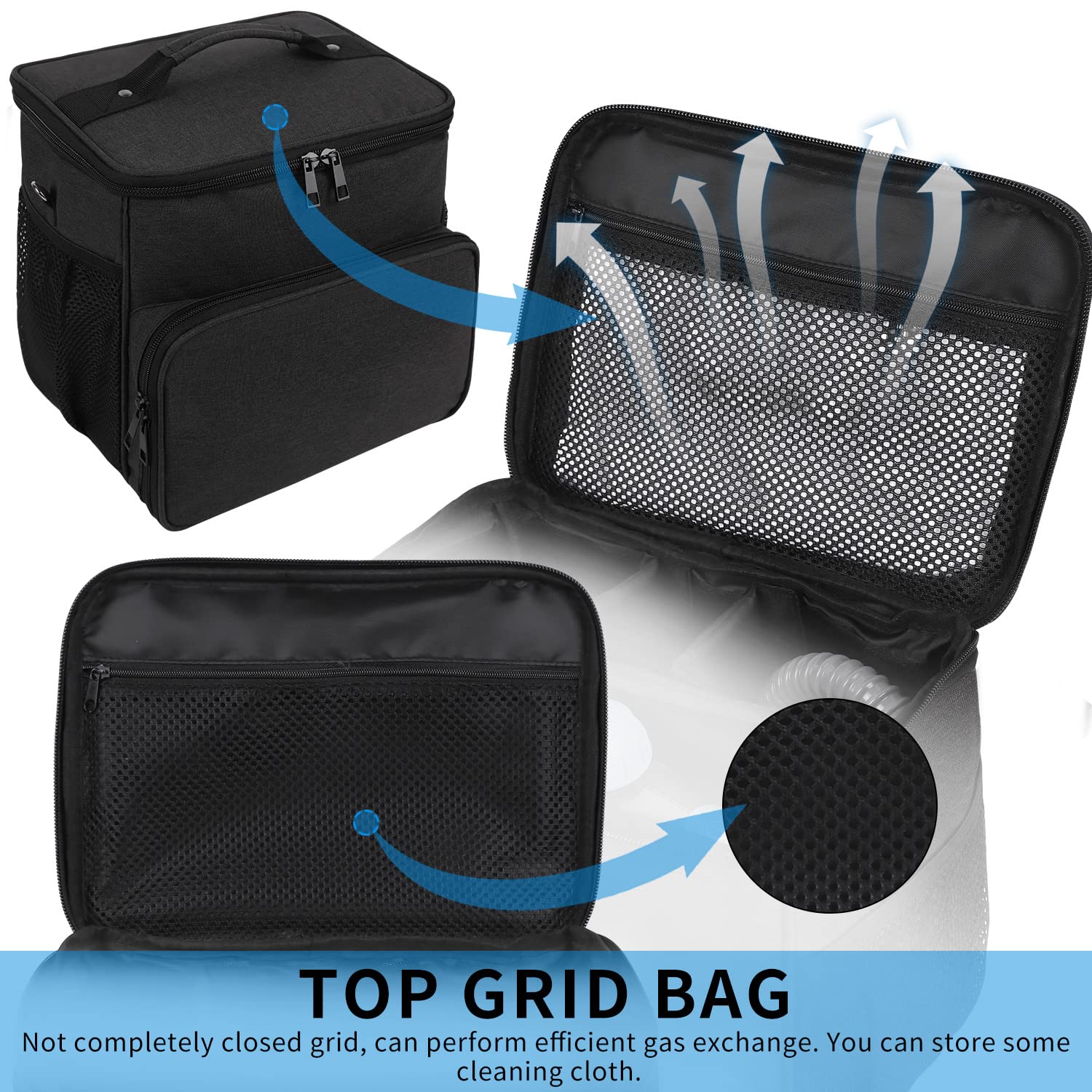 LOTCAIN Carry Bag Compatible with Bissell SteamShot Hard Surface Steam Cleaner 39N7V/39N7A,Steam Cleaner Storage Bag（Bag Only）