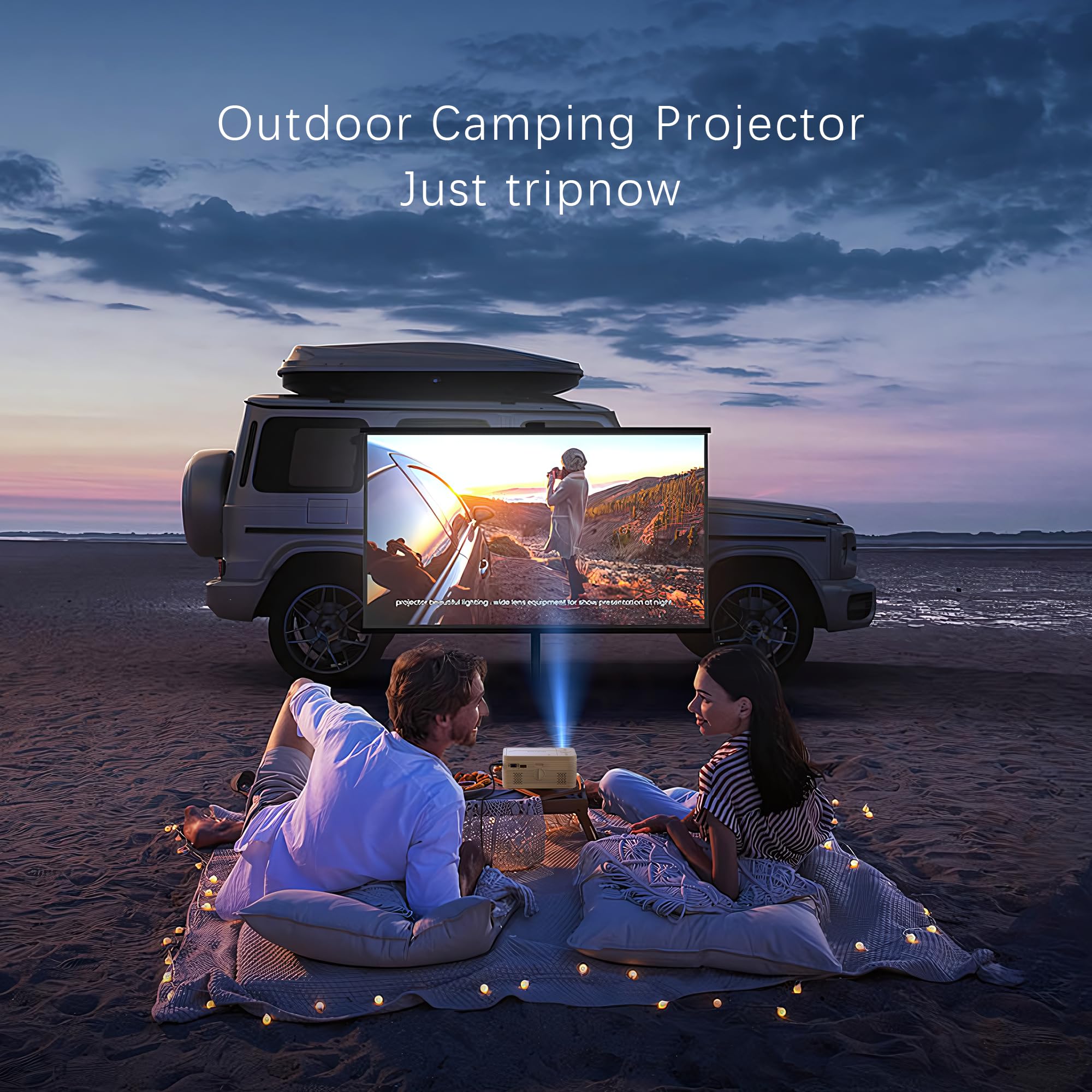 BIGASUO HD 9000L Bluetooth Projector Built in DVD Player, Mini Projector 1080P and 250”Supported with Tripod/ Carry Bag, Projector Compatible w/ TV Stick, PS5, Laptop, Portable Outdoor Movie Projector