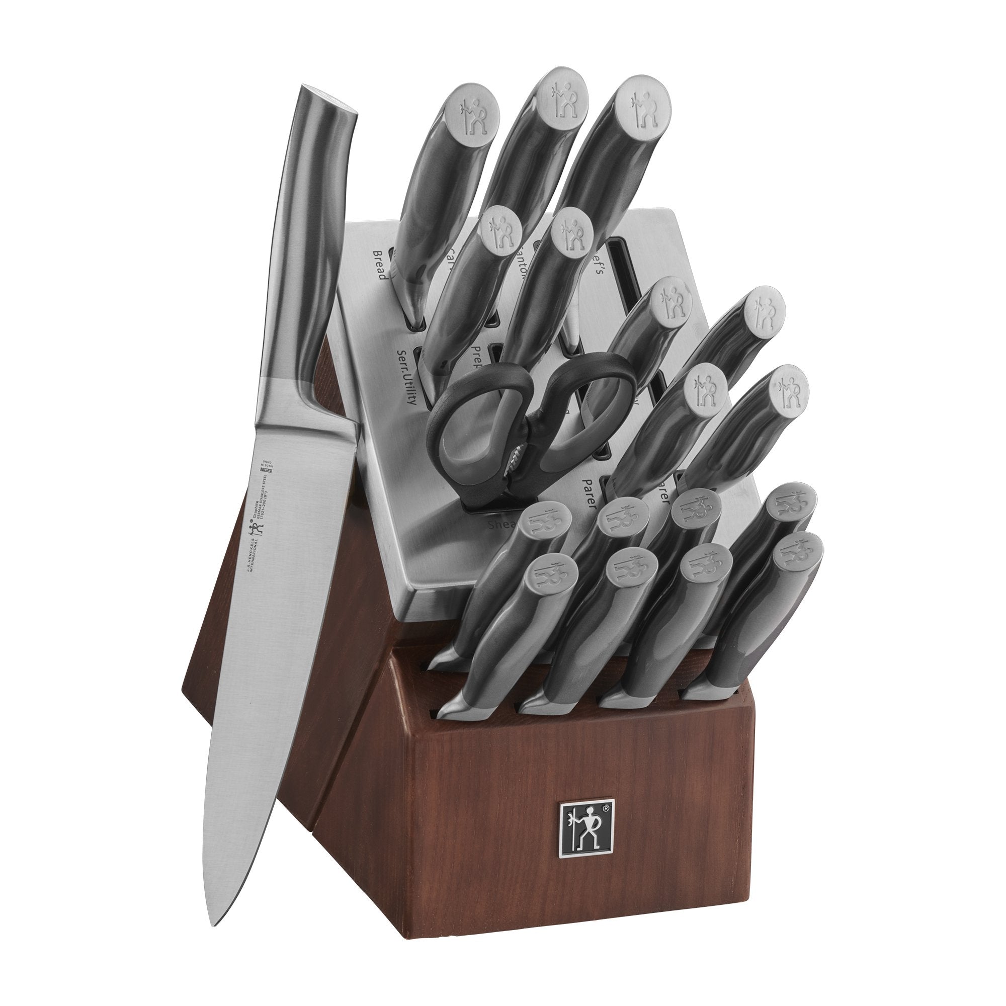 HENCKELS J.A International Graphite 20-pc Self-Sharpening Block Set, Brown, Silver