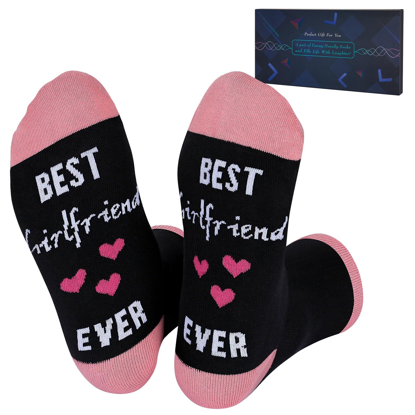 Birthday Gifts For Women, Christmas Socks Gifts For Her, Best Girlfriend Ever Socks Novelty Funny Socks, Unique Gifts Idea