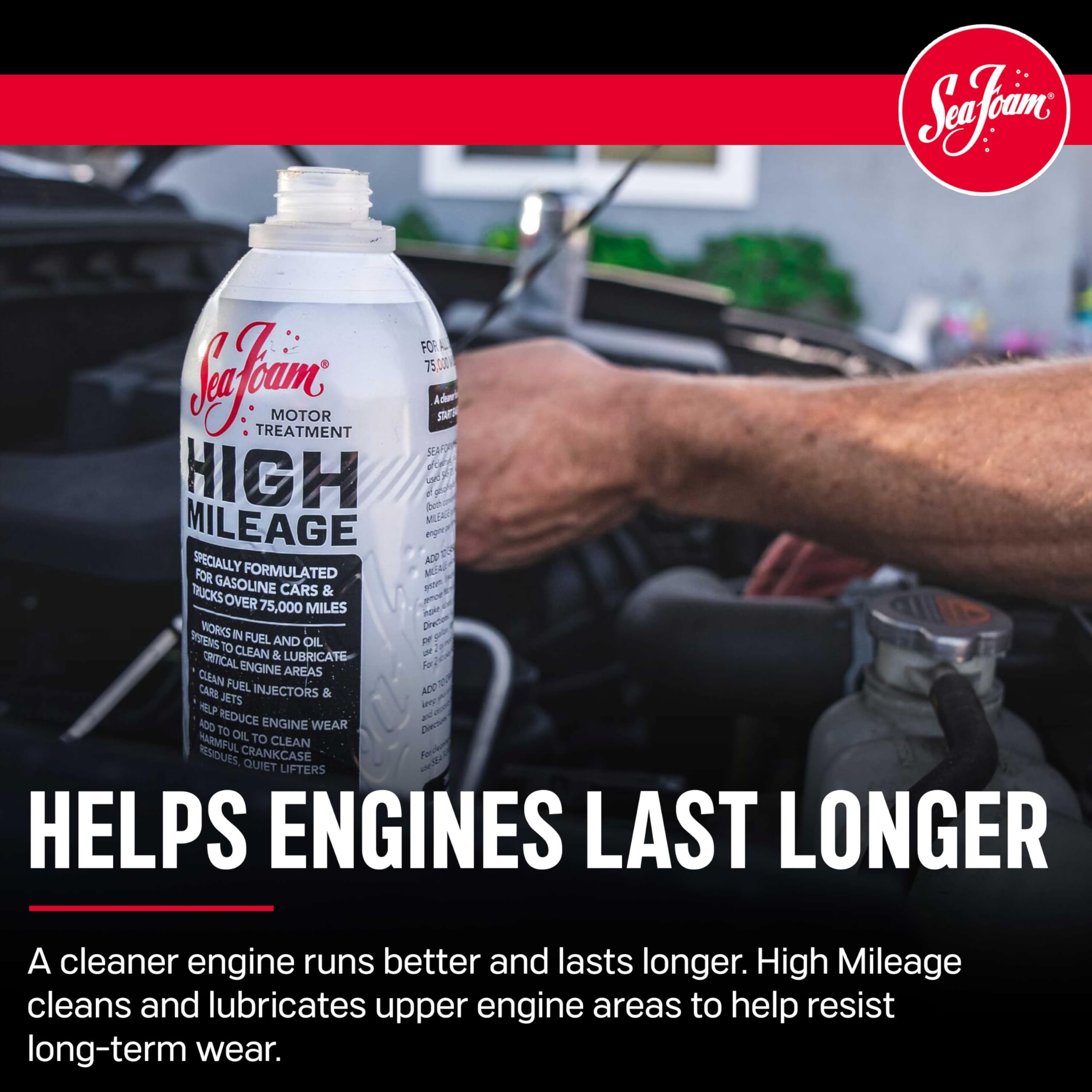 Sea Foam HM16 High Mileage, 16 Fl Oz, 12 Pack, Clear