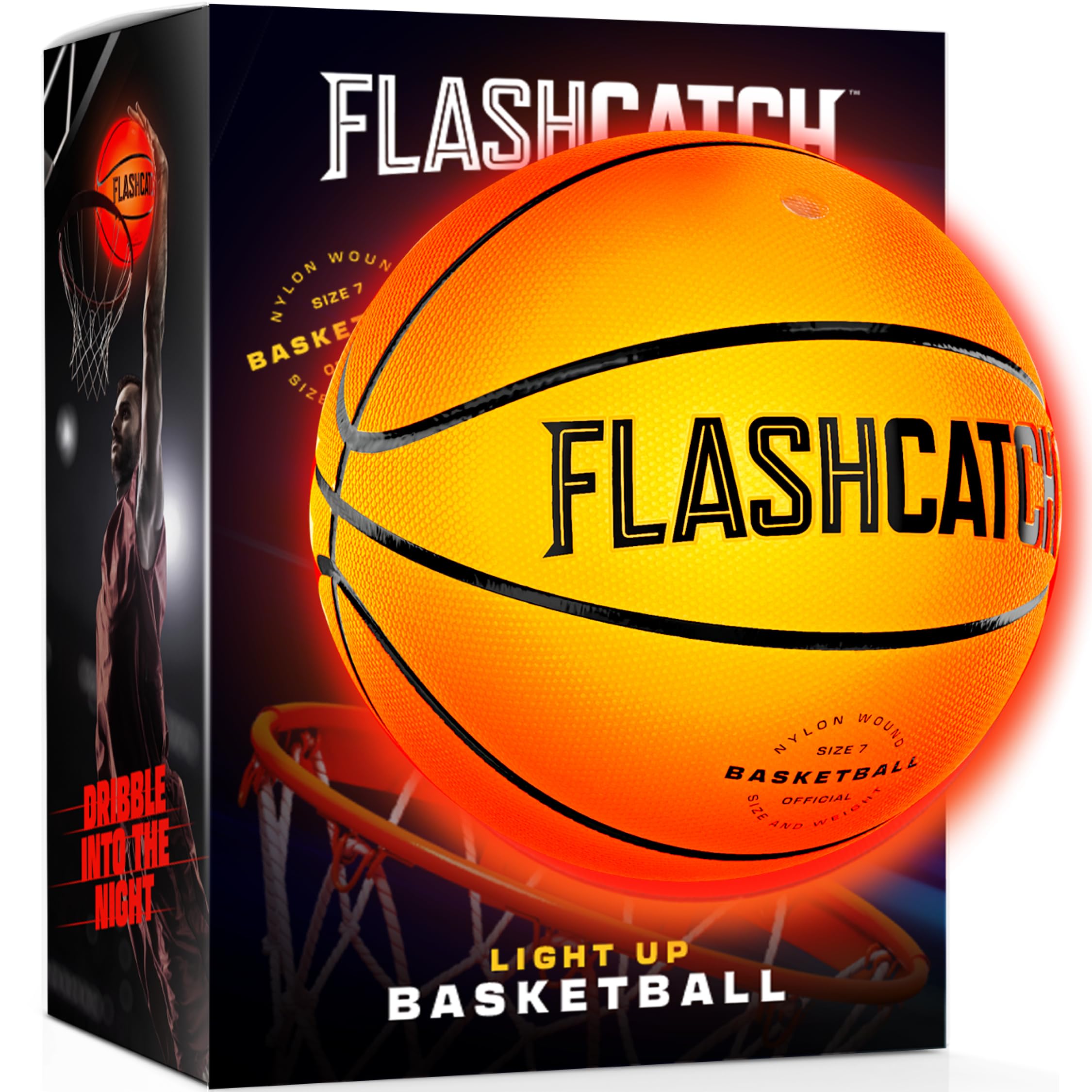 Light Up Basketball - Glow in the Dark Basketball - Sports Gear Accessories Gifts for Boys 8-15+ Year Old - Kids, Teens Gift Ideas - Cool Teen Boy Toys Ages 8 9 10 11 12 13 14 15 Age Outdoor Teenage