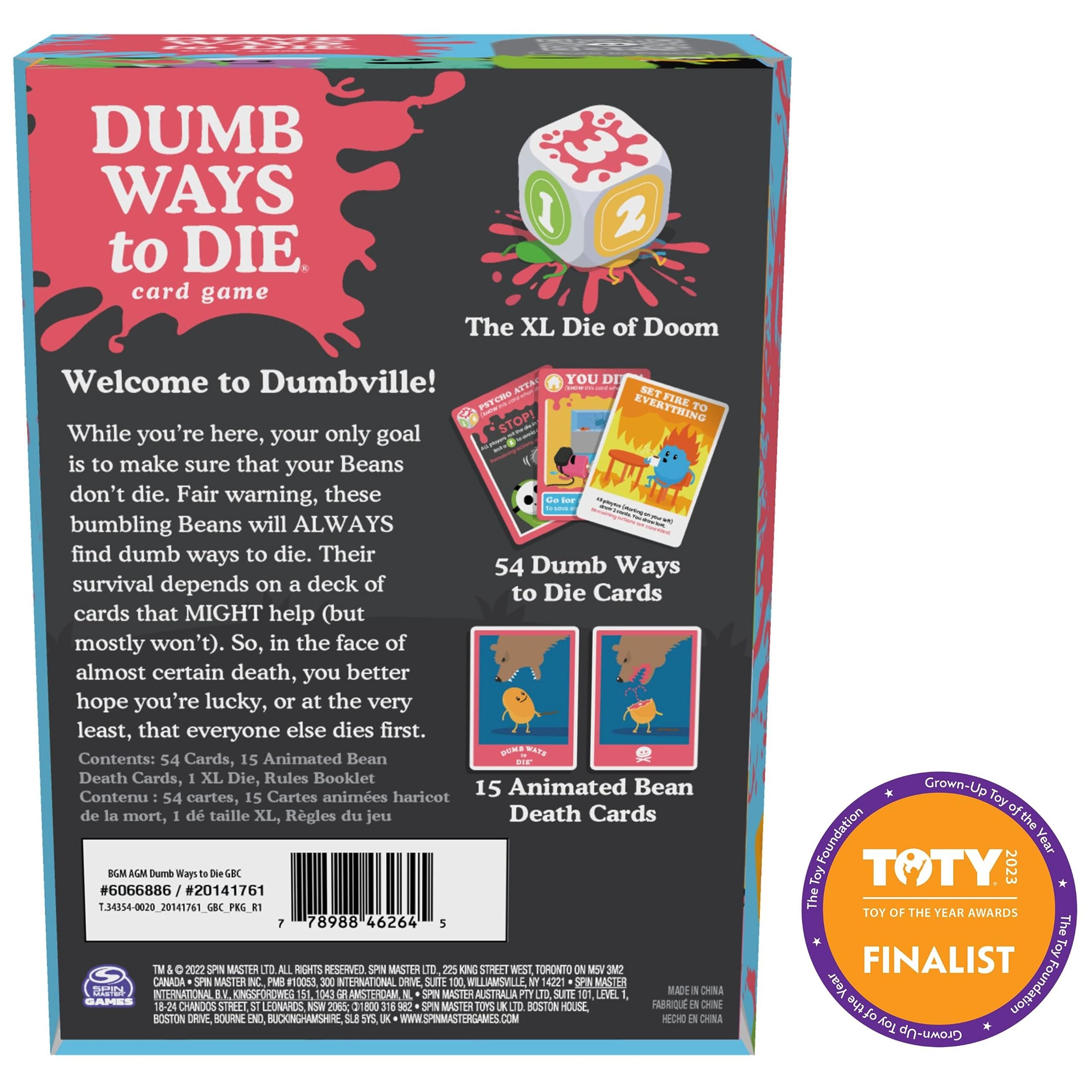 Spin Master Games, Dumb Ways to Die, The Viral Hit Card Game for College, Birthday Games, Friendsgiving Game, Party Games, Fun Games, for Ages 12+