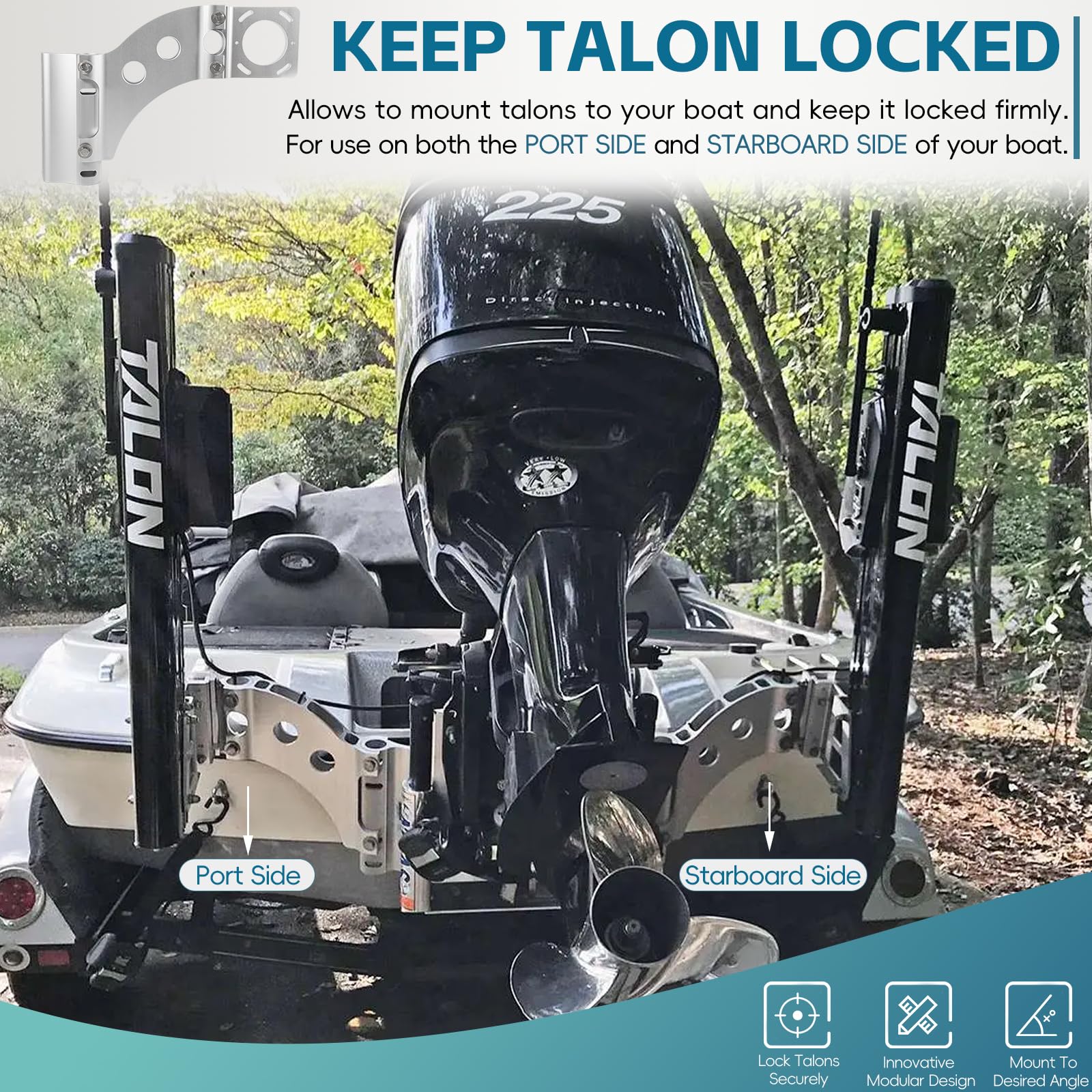 Replacement for Minn Kota 1810340 Talon Side-Mounted Jack Plate Bracket, Talon Bracket Jackplate G2-Port/Starboard, Talon Mounting Bracket for Port or Starboard Mounting