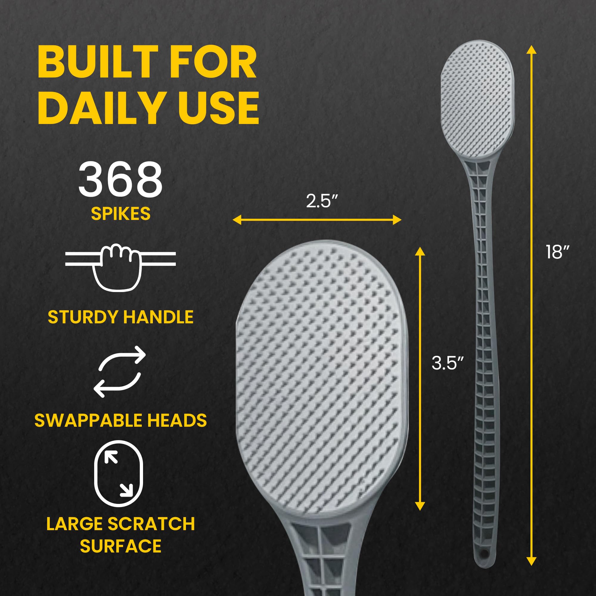 The Ultimate Back Scratcher, Scalp Massager, Back Massager & Exfoliator Large Scratch Surface, Gifts for Men Women, Itch & Sunburn Reliever - an All Body Scratcher Gives a Deep Soothing Scratch