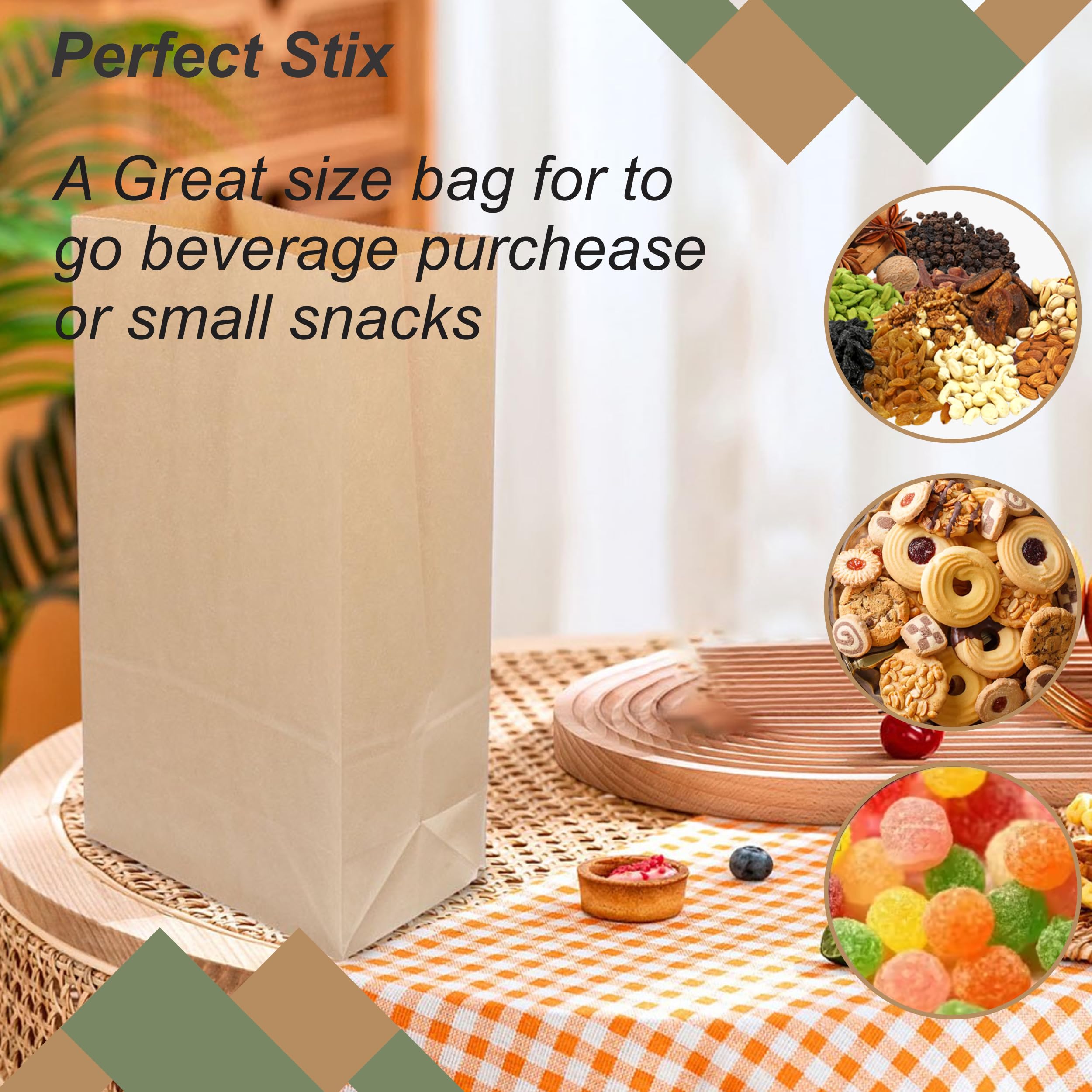 Perfect Stix - Perfect Stix Brown Bag 4lb 40- 2mwhite 4 lb Brown Bag- Pack of 40 Bags