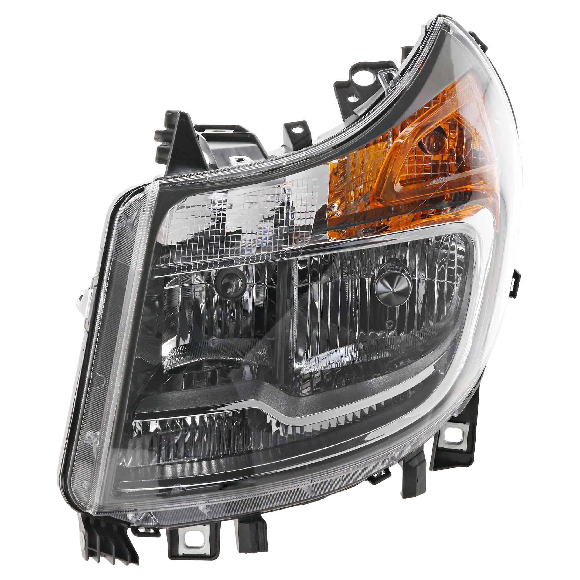 Evan Fischer Driver Side Headlight for Ram ProMaster 2500 Base 2014-2022 Also Fits ProMaster 1500 Halogen With bulb(s) Replaces# 68154589AL 68154589AK 68154589AI