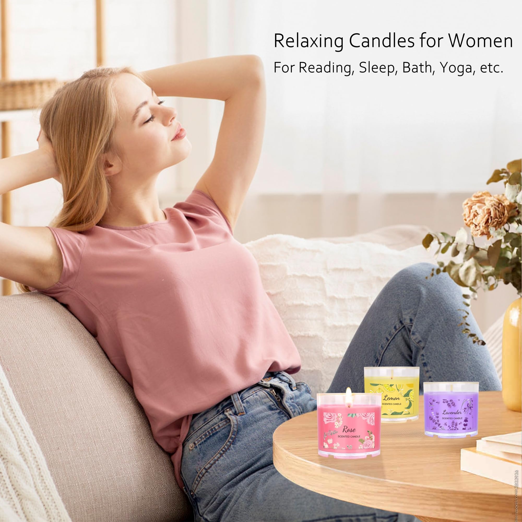 Scented Candles for Home, 12 Pack Candle Set, Candles for Women Small Soy Candles Bulk, Holiday Christmas Gifts - Mini Candles Gift Set for Bridesmaid Anniversary Birthday Valentines Day