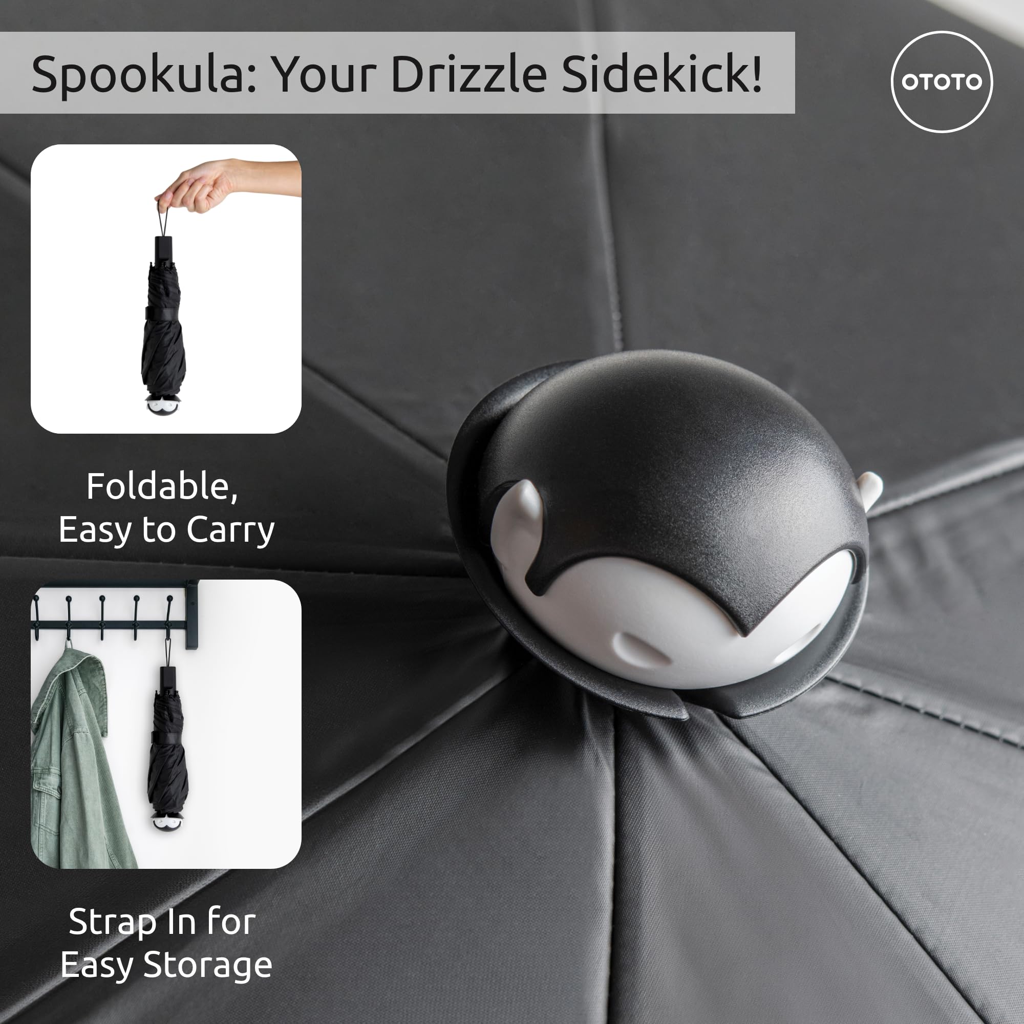 OTOTO NEW! Spookula Vampire Umbrella, Halloween Gifts, Unique Umbrella, Spooky Gifts, Goth Accessories, Dracula Cool Gifts, Gothic Umbrella, Black and White Umbrella, Umbrella Cute, Rain Umbrella