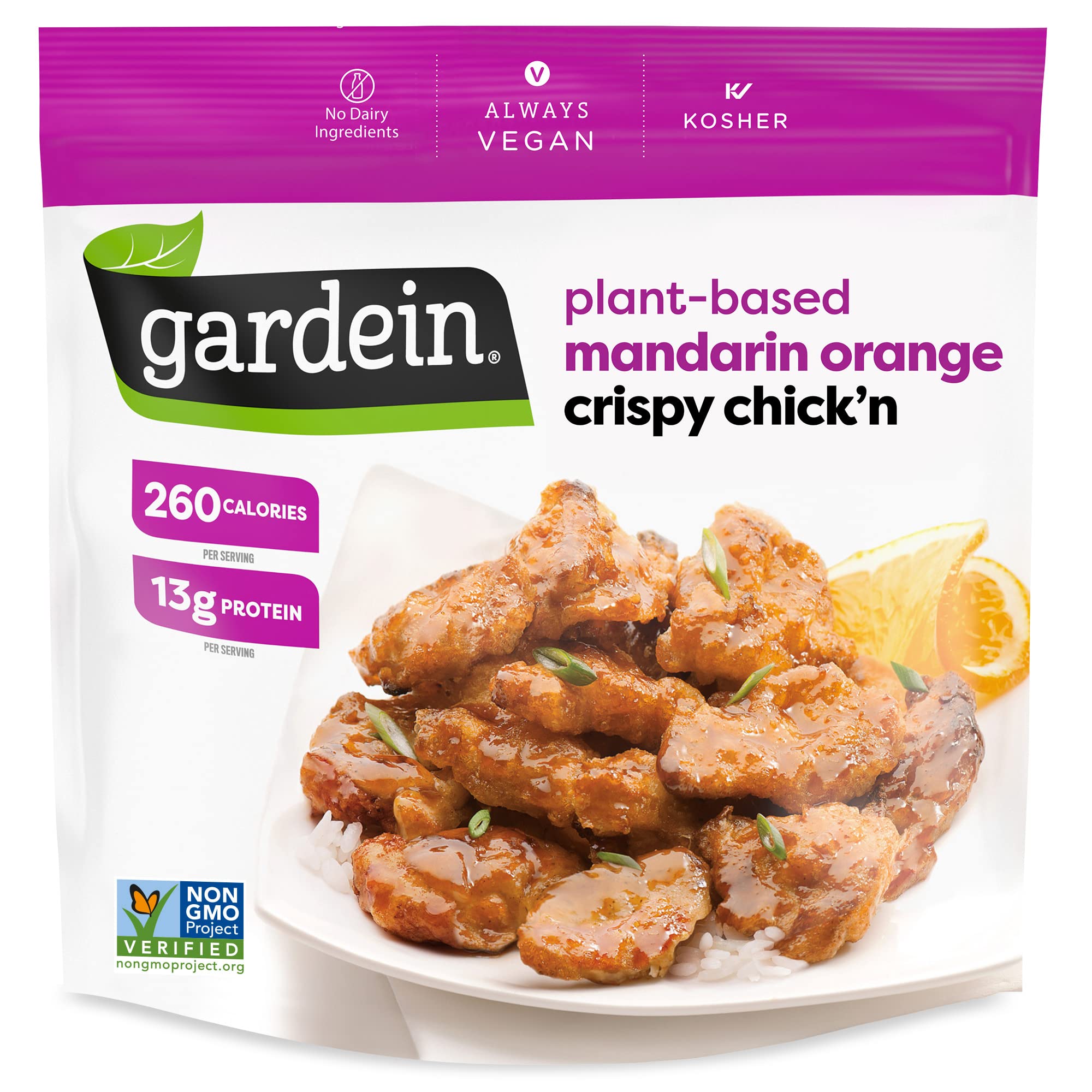 Gardein Mandarin Orange Crispy Plant-Based Chick'n, Vegan, Frozen, 10.5 oz.
