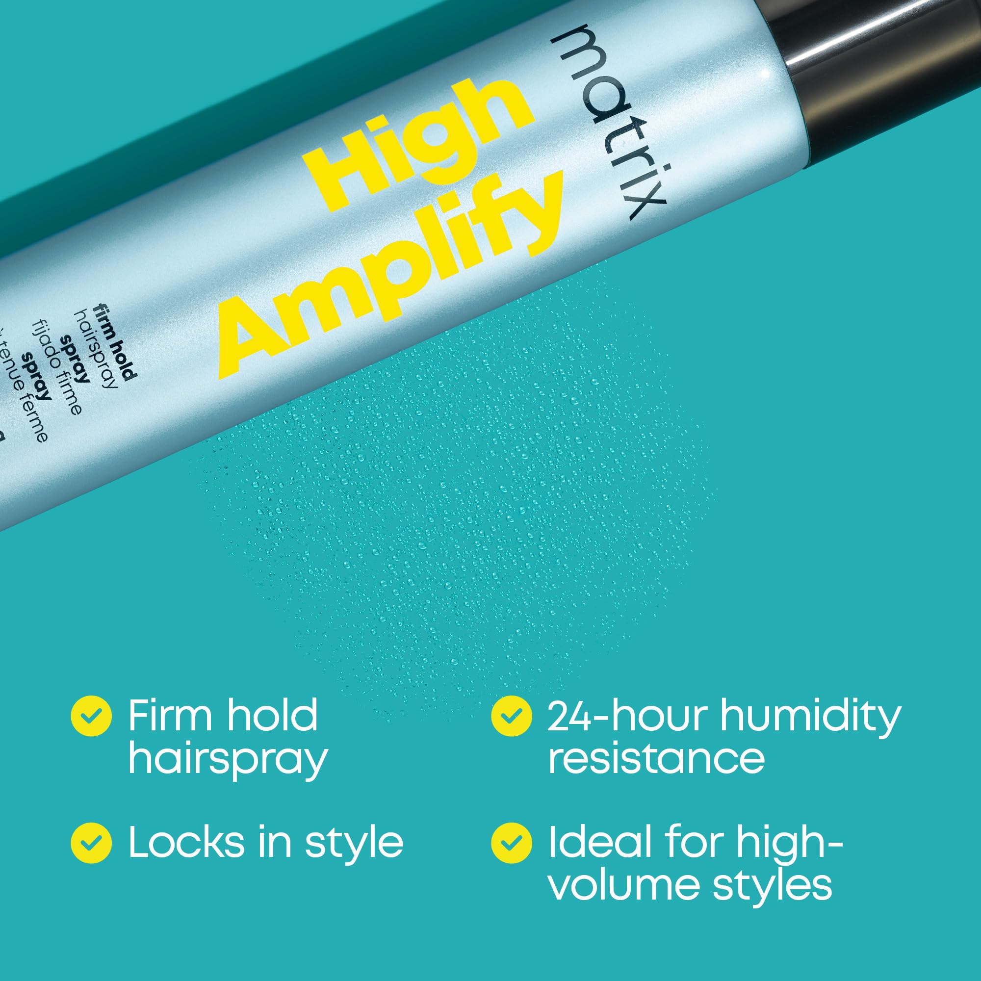 Matrix High Amplify Proforma Firm Hold Hairspray | Adds Intense Volume & Shine | For Fine Hair | Silicone-Free | Humidity Resistance | Vegan | All Hair Types | 10.2 Oz.