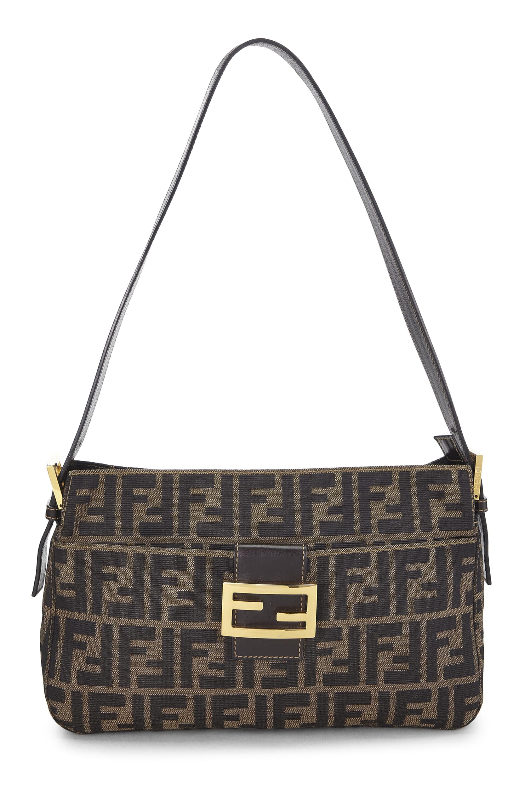 Fendi, Pre-Loved Brown Zucca Canvas Shoulder Bag, Brown