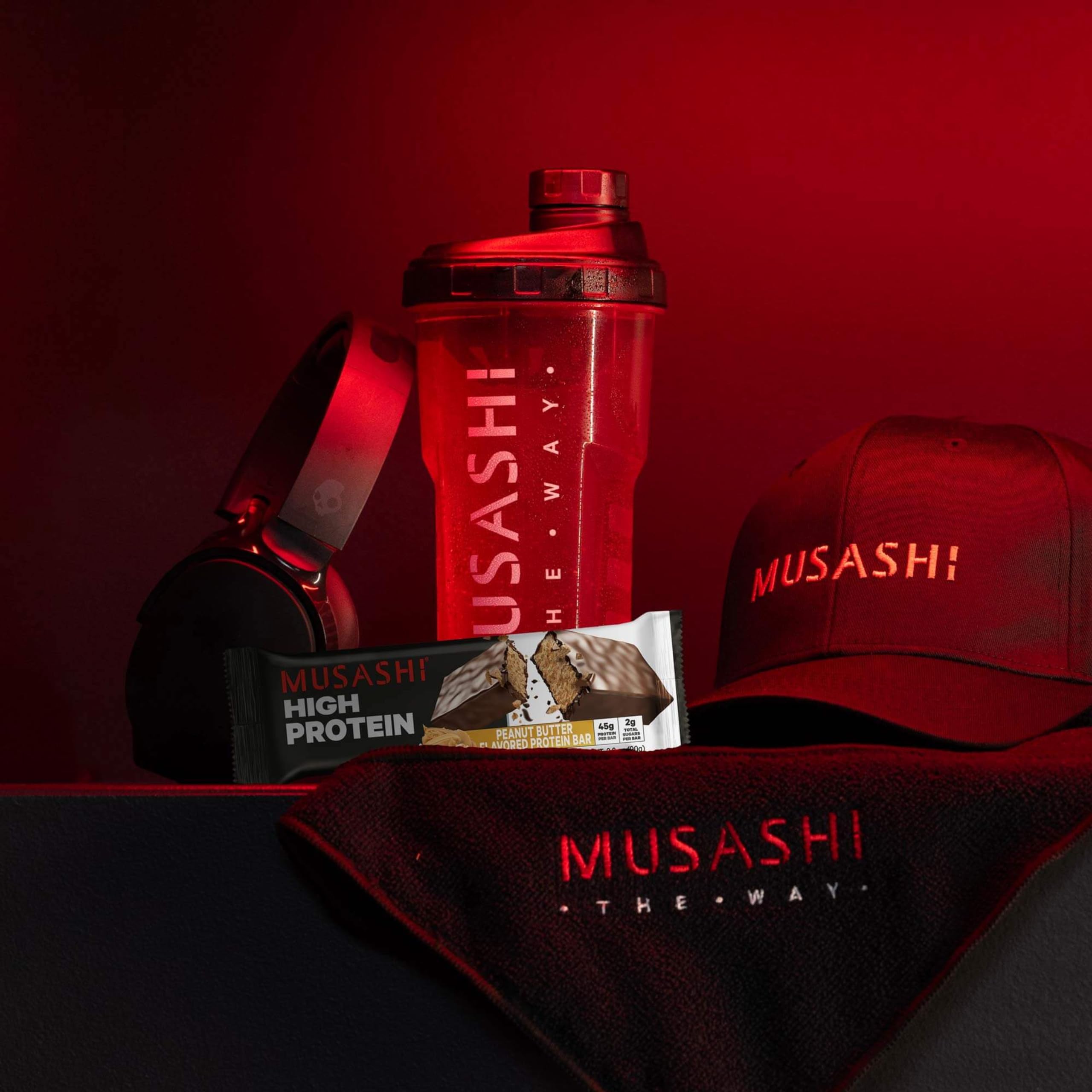 MUSASHI High Protein Bar, 45g Protein, 2g Total Sugars, Milk Chocolate Brownie, Post Workout and Protein Snack On The Go, 12 Pack of 3.2oz (90g) Bars