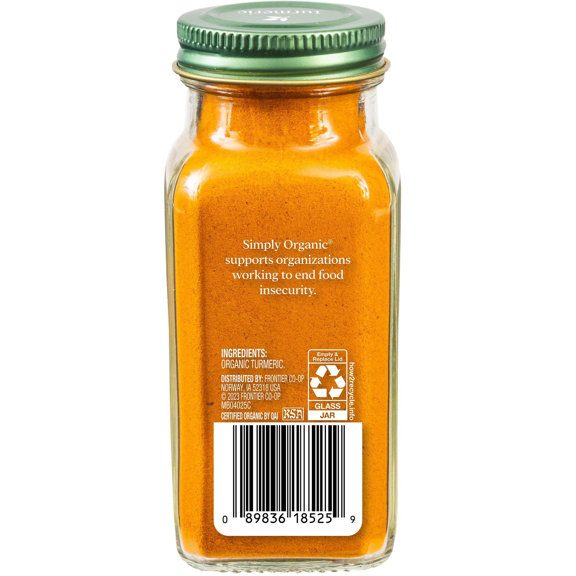 Simply Organic Ground Turmeric Root, Certified Organic | 2.38 oz | Curcuma longa L.