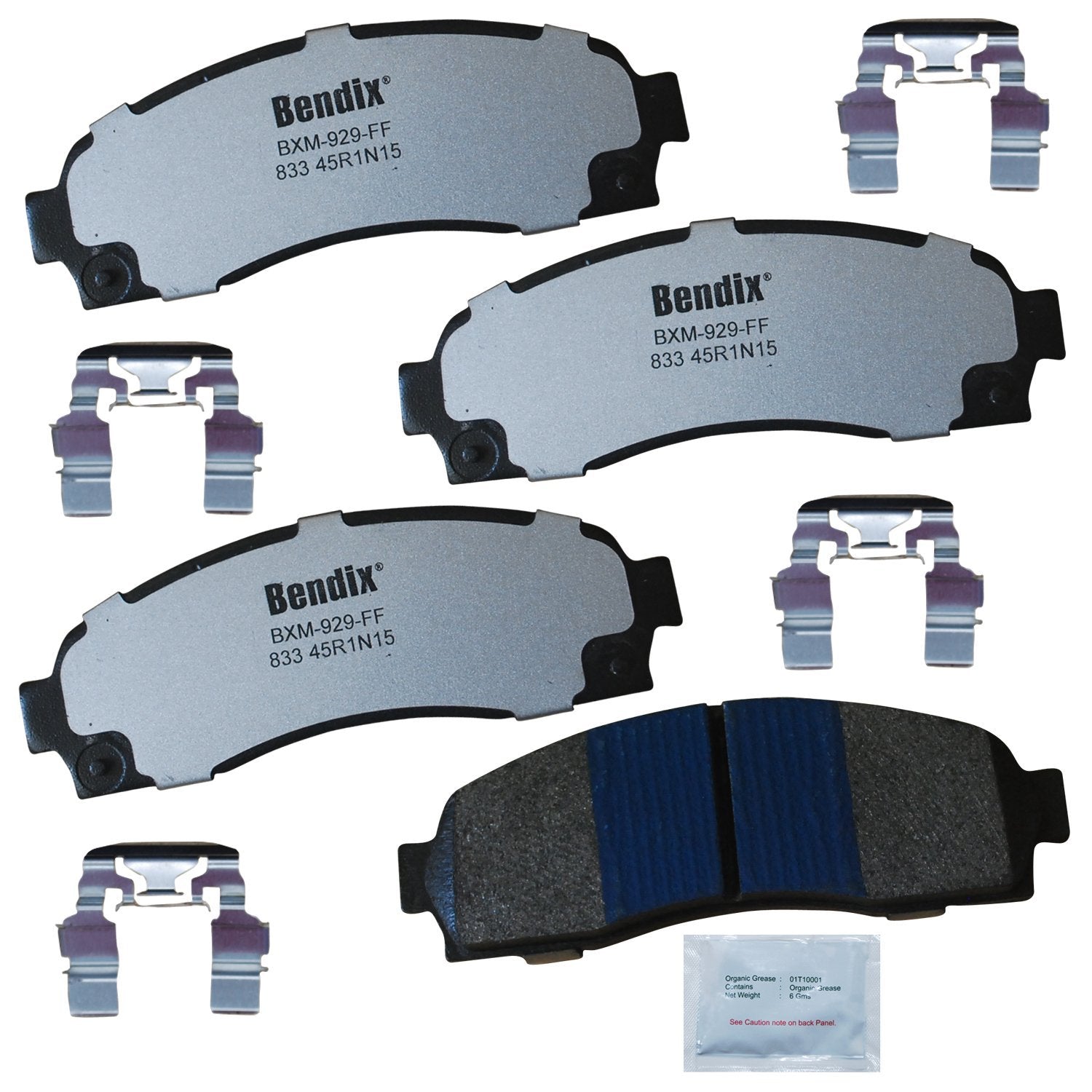 Bendix Fleet Metlok MKD833FM Semi-Metallic Front Brake Pads for Select Models Ford Explorer, Explorer Sport, Sport Trac, Ranger, Mazda B2300, B3000, B4000, Mercury Mountaineer