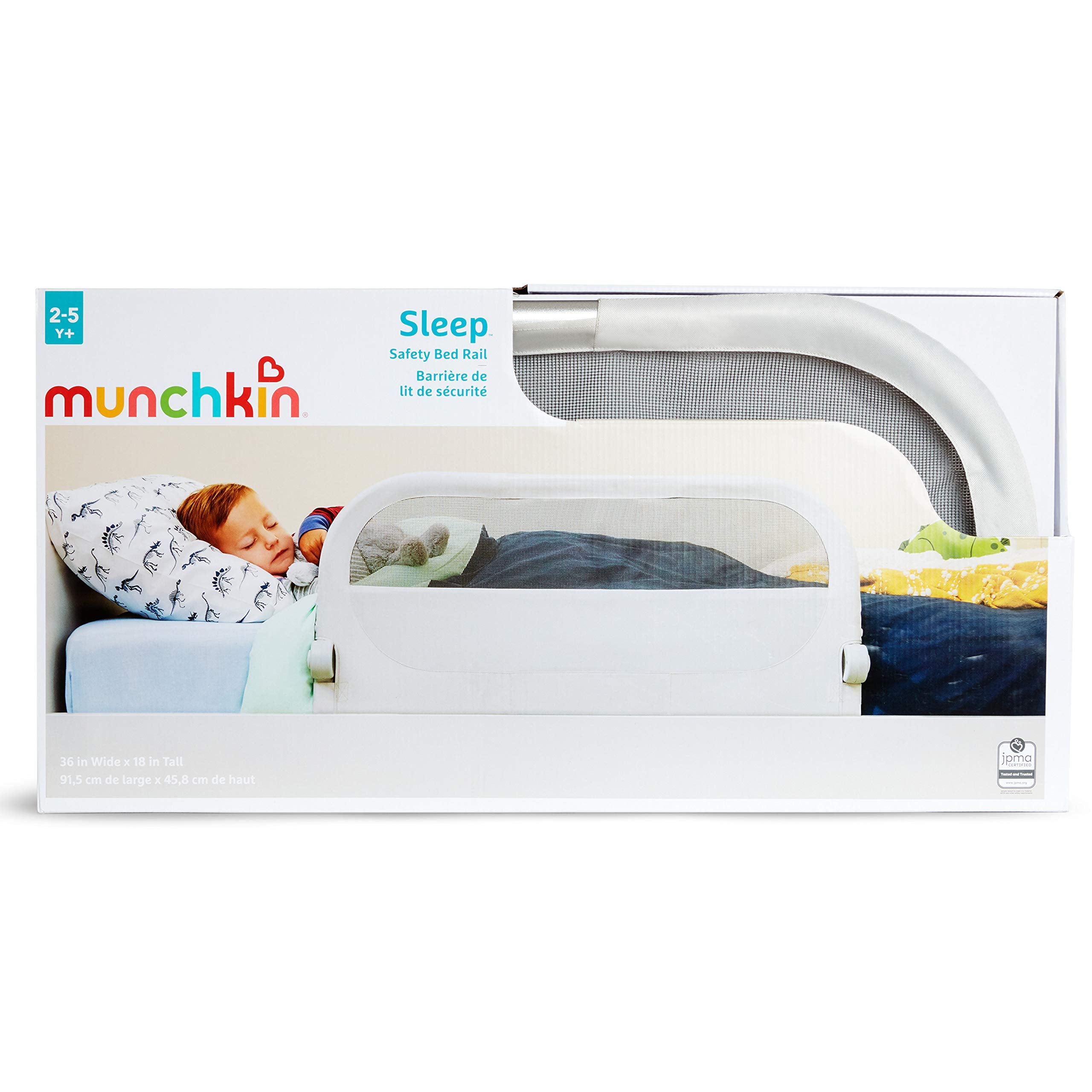 Munchkin® Sleep™ Toddler Bed Rail, Fits Twin, Full and Queen Size Mattresses, Grey