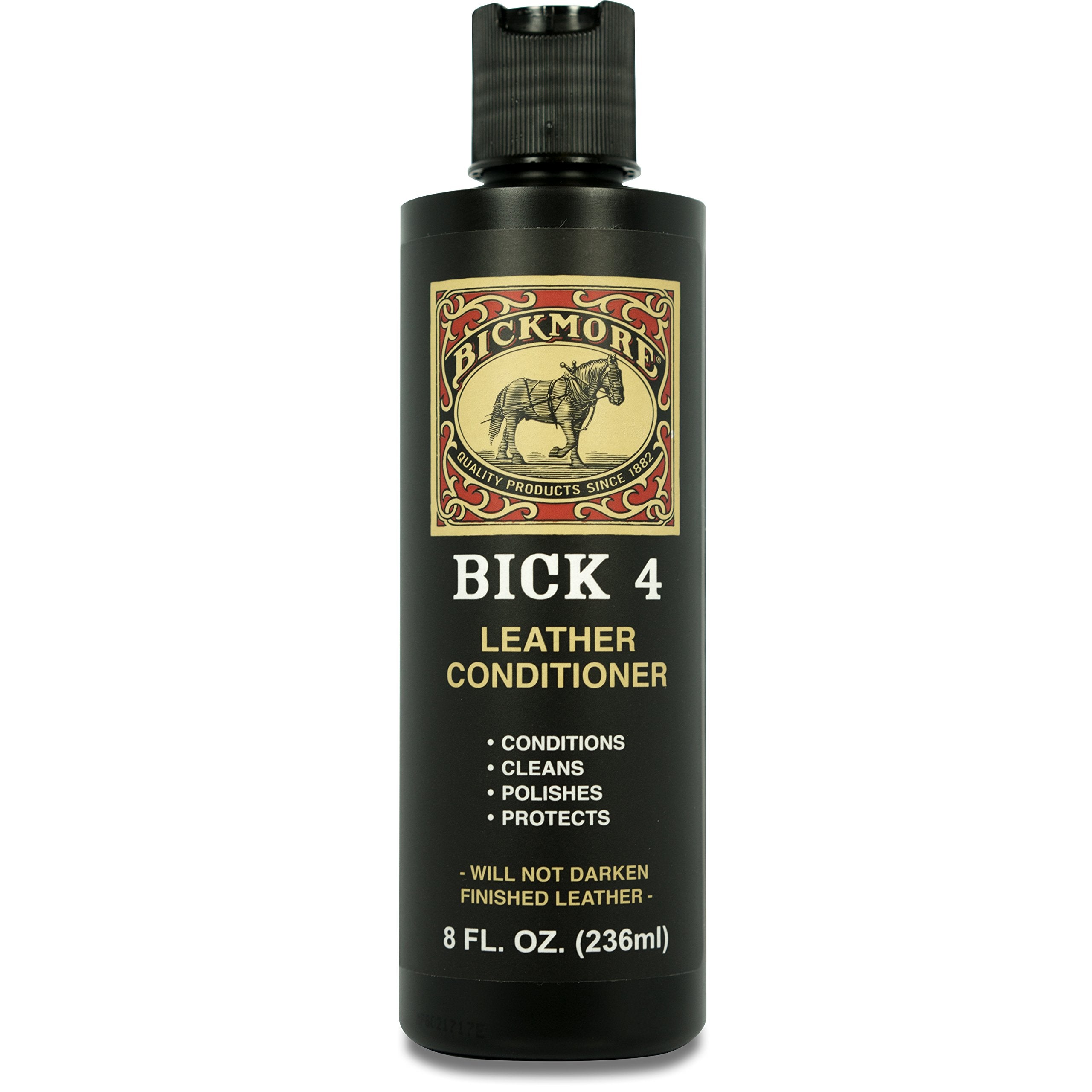 Bick 4 Leather Conditioner and Leather Cleaner 8 oz - Will Not Darken Leather - Safe For All Colors of Leather Apparel, Furniture, Jackets, Shoes, Auto Interiors, Bags & All Other Leather Accessories