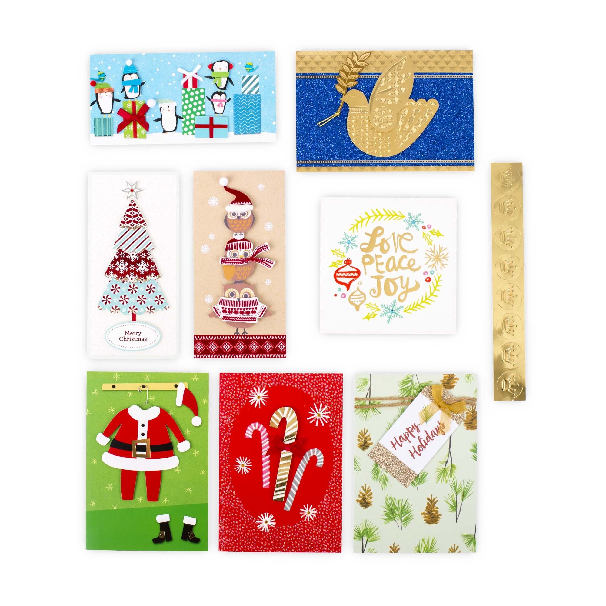 Hallmark Assorted Boxed Christmas Cards Set (Pack of 24 Handmade Holiday Cards with Envelopes) (1XPX1975)