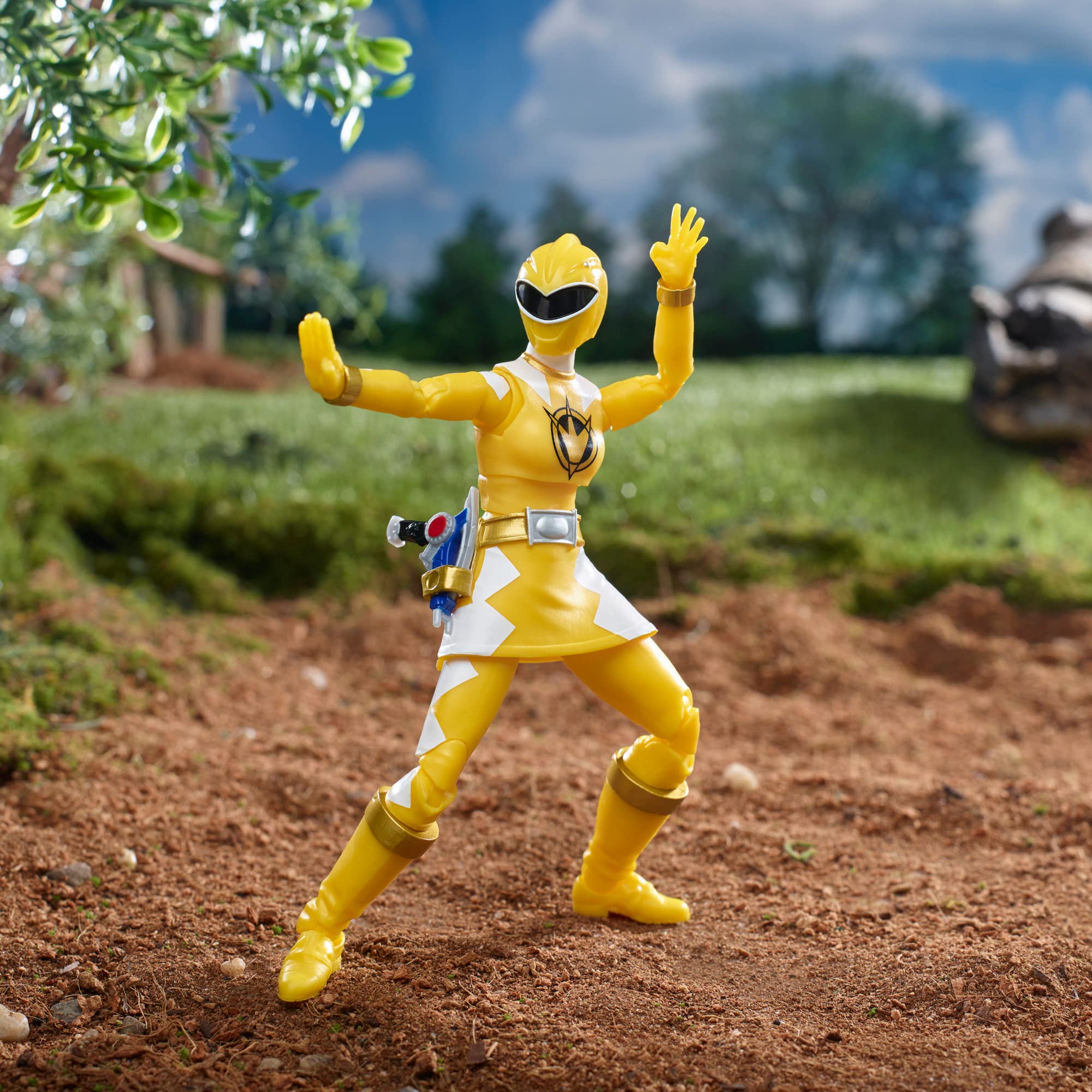 Power Rangers Lightning Collection Dino Thunder Yellow Ranger 6-Inch Premium Collectible Action Figure Toy with Accessories, Ages 4 and Up