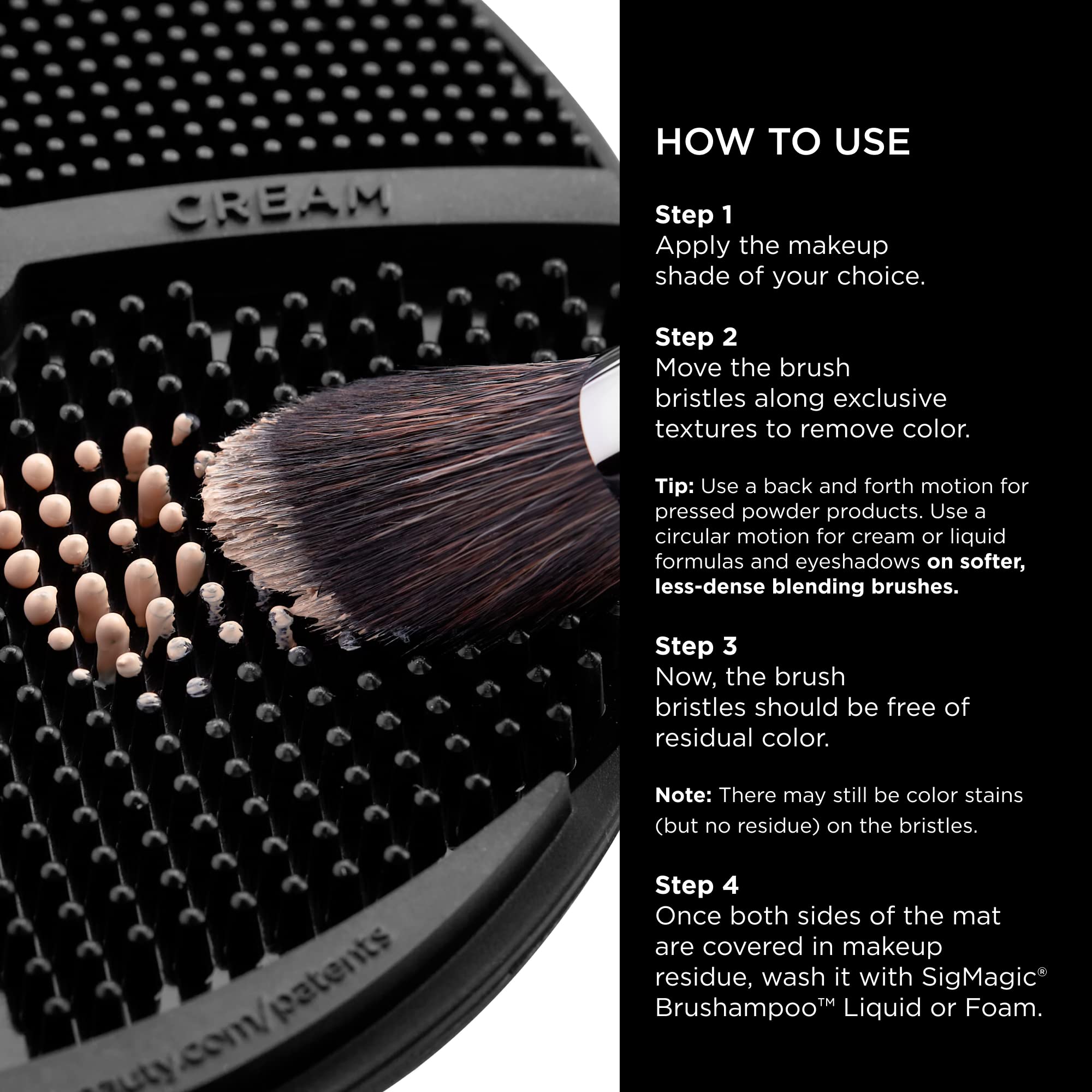 Sigma Switch by Sigma Beauty – Silicone Makeup Brush Cleaner for Switching Shades and Pigments, Switch Cleaning Mat for Superior Makeup Brush Cleaning Mid-Application (Travel Size)