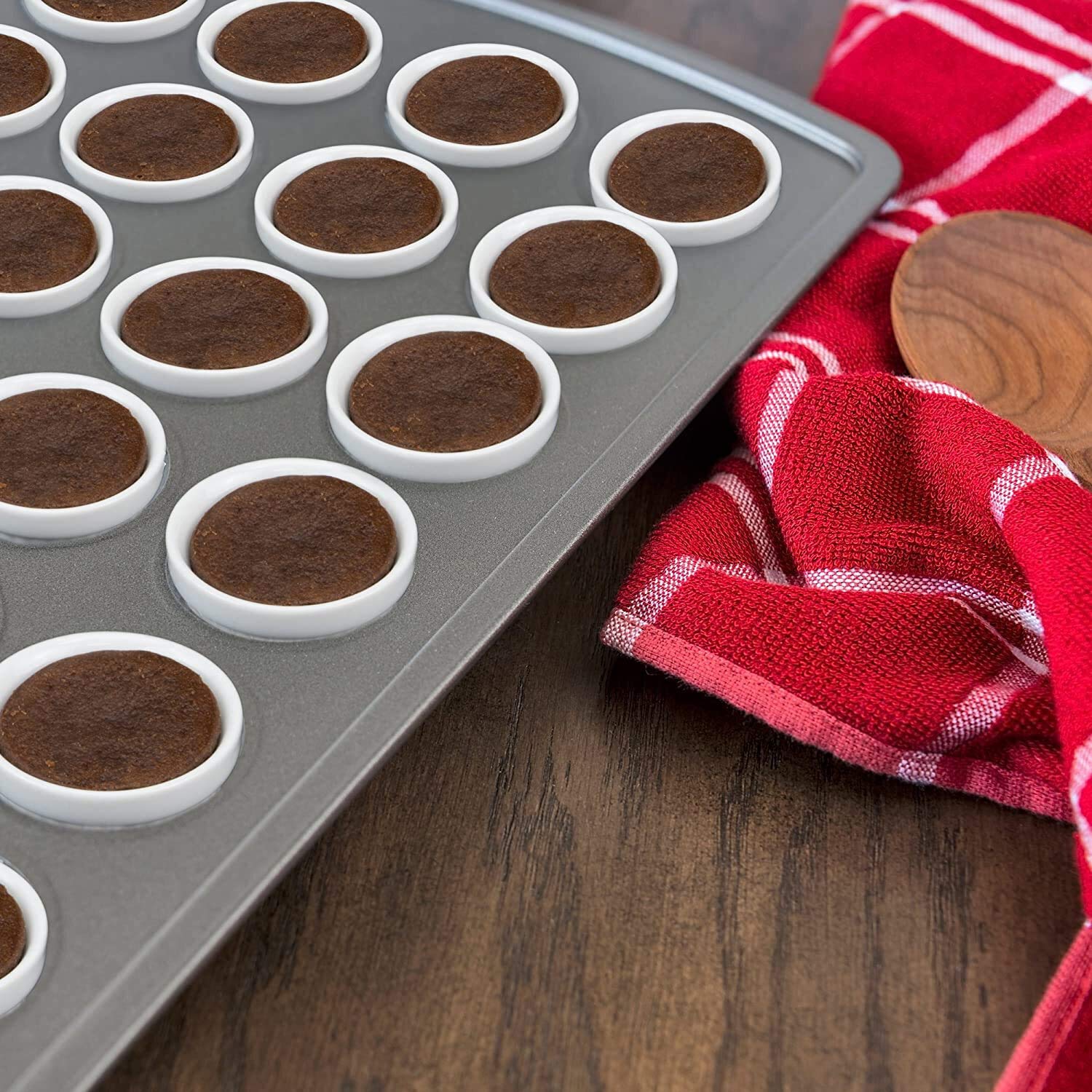 Kÿchen Mini Ramekins 1 oz. 30 ml|Microwave & Oven Safe, Porcelain Souffle Dish, Dipping Sauce, & Small Dessert Cups| 6 Count