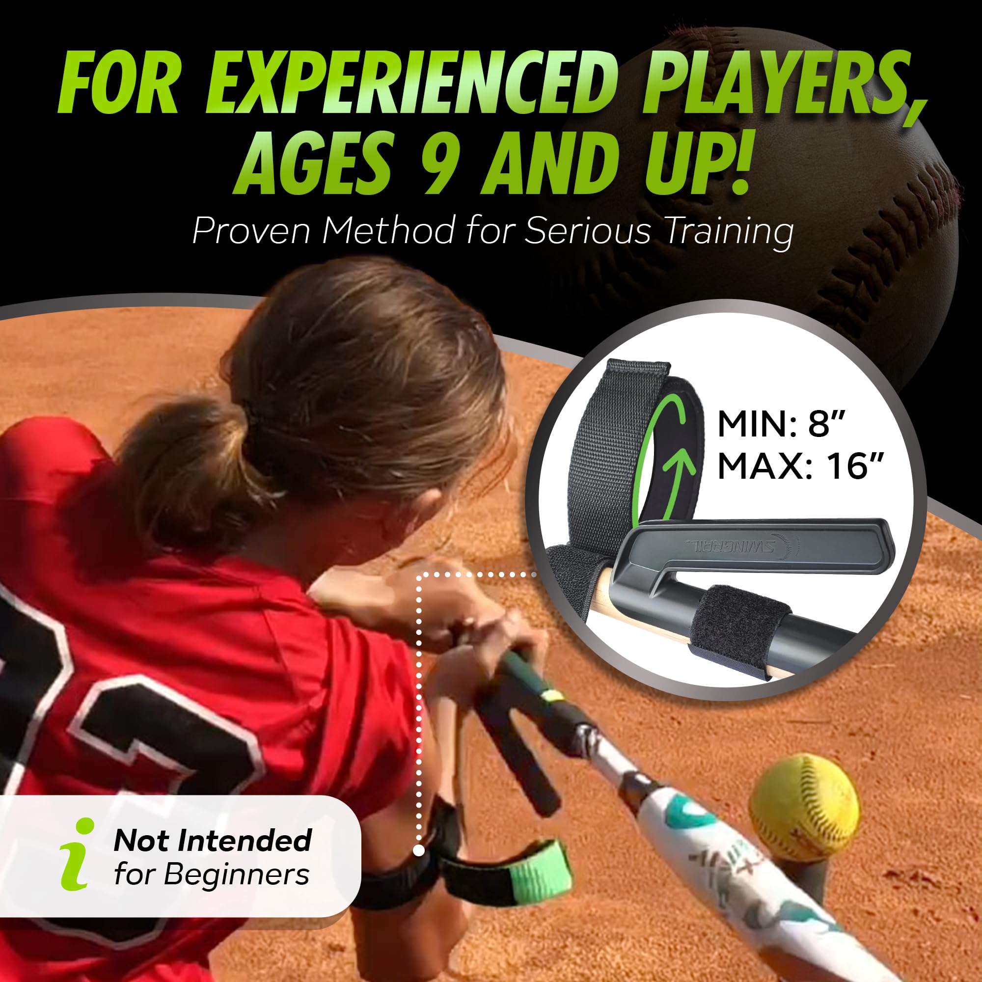 SWINGRAIL Baseball/Softball Swing Trainer Aid - Equipment for Batting and Hitting