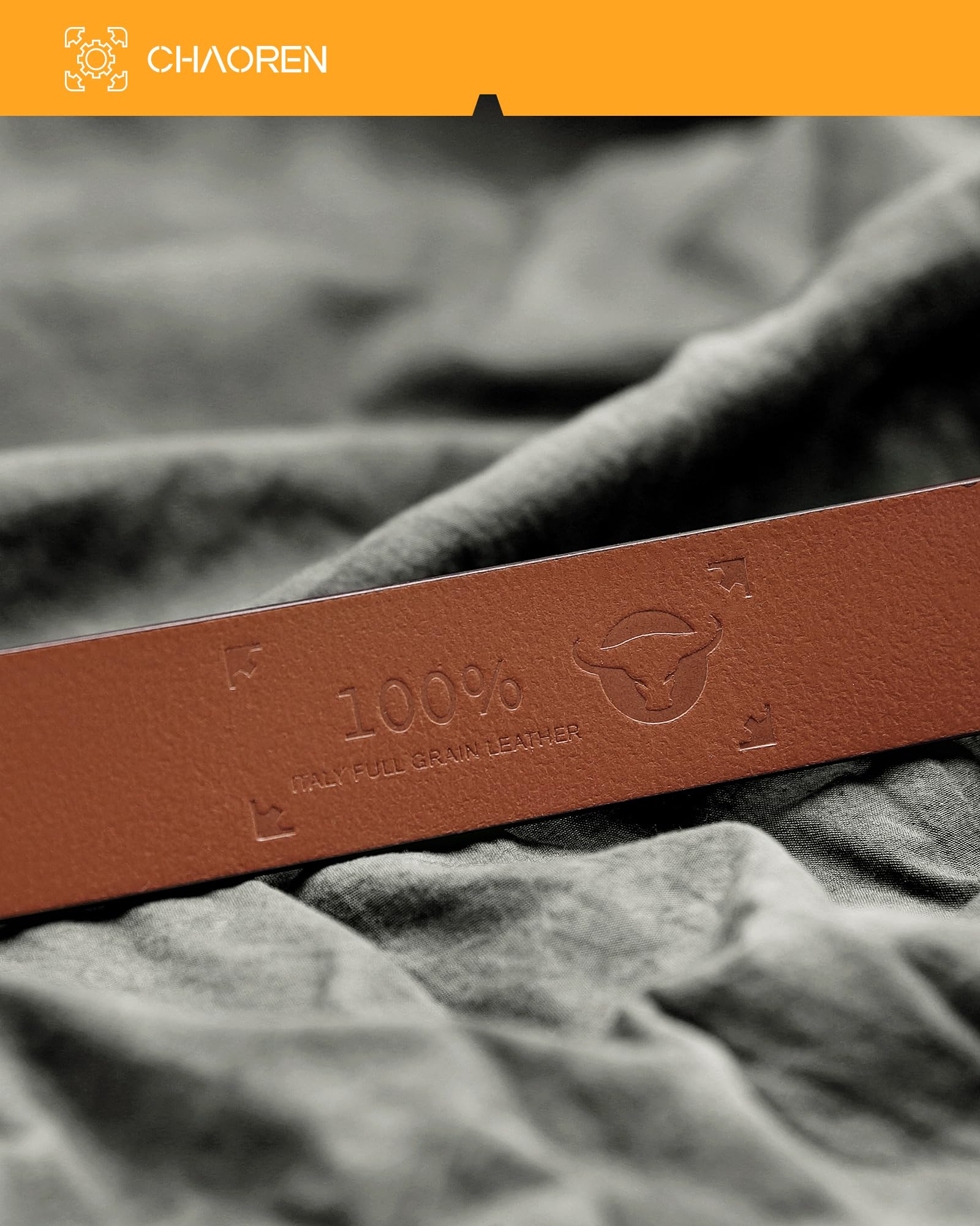 CHAOREN Ratchet Belts for Men - 1.5" Mens Belts Leather for Causual Jeans - Versatile Fit, Customizable Style