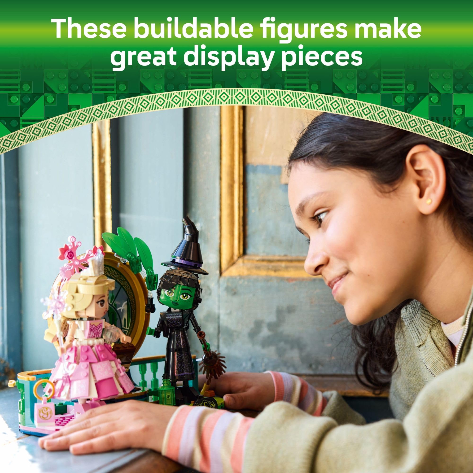 LEGO Wicked Elphaba & Glinda Figures Building Toy - Wicked Toys for Kids, Girls & Boys, Age 10+ - Buildable Wicked Dolls - Gifts for Christmas - 75682