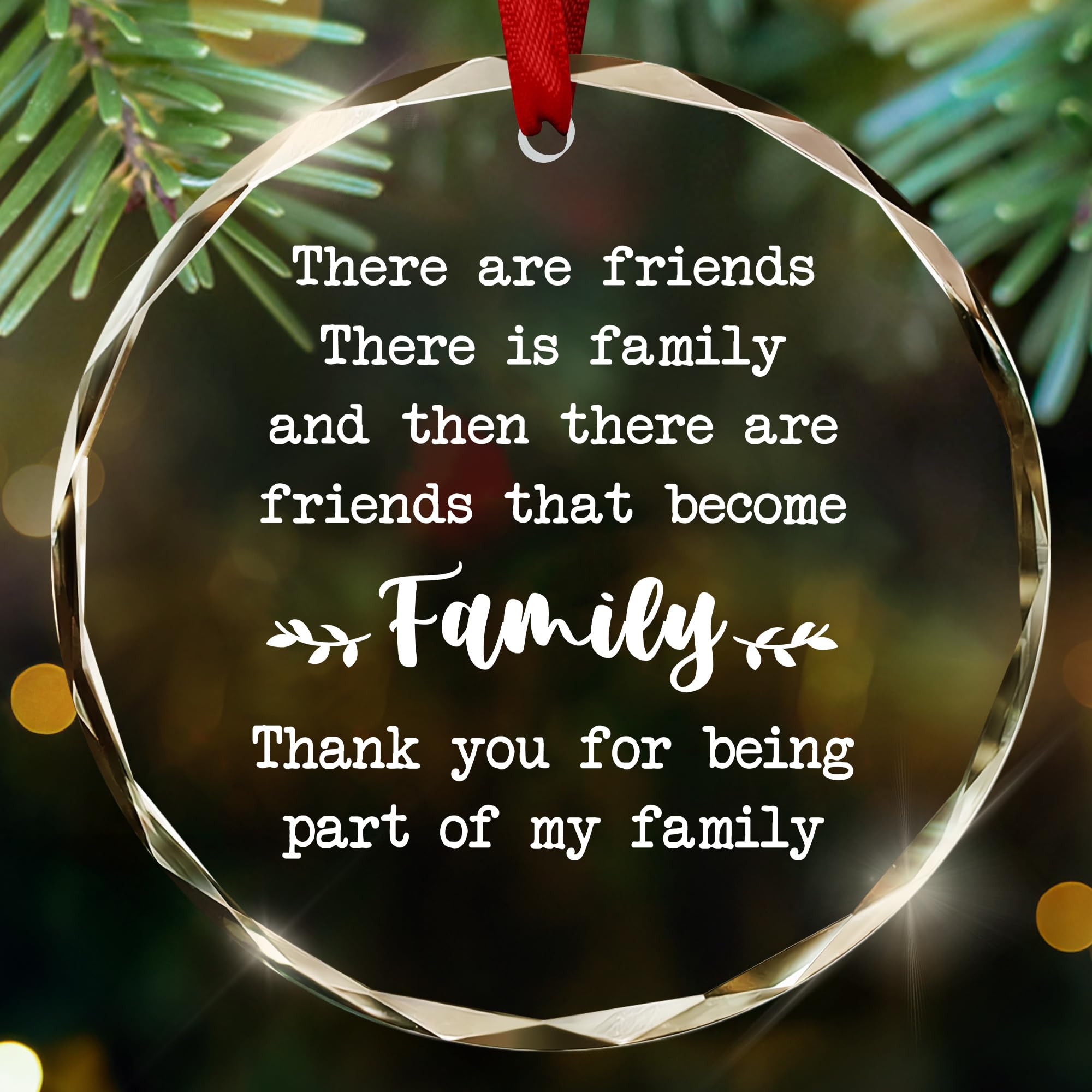 AXIARA Friend Gifts for Women, Men, Christmas Ornaments - Christmas, Friend Birthday Gifts for Women, BFF, Bestie Gifts, Unique Friends Gift Ideas - Christmas Tree Decoration Glass Ornament