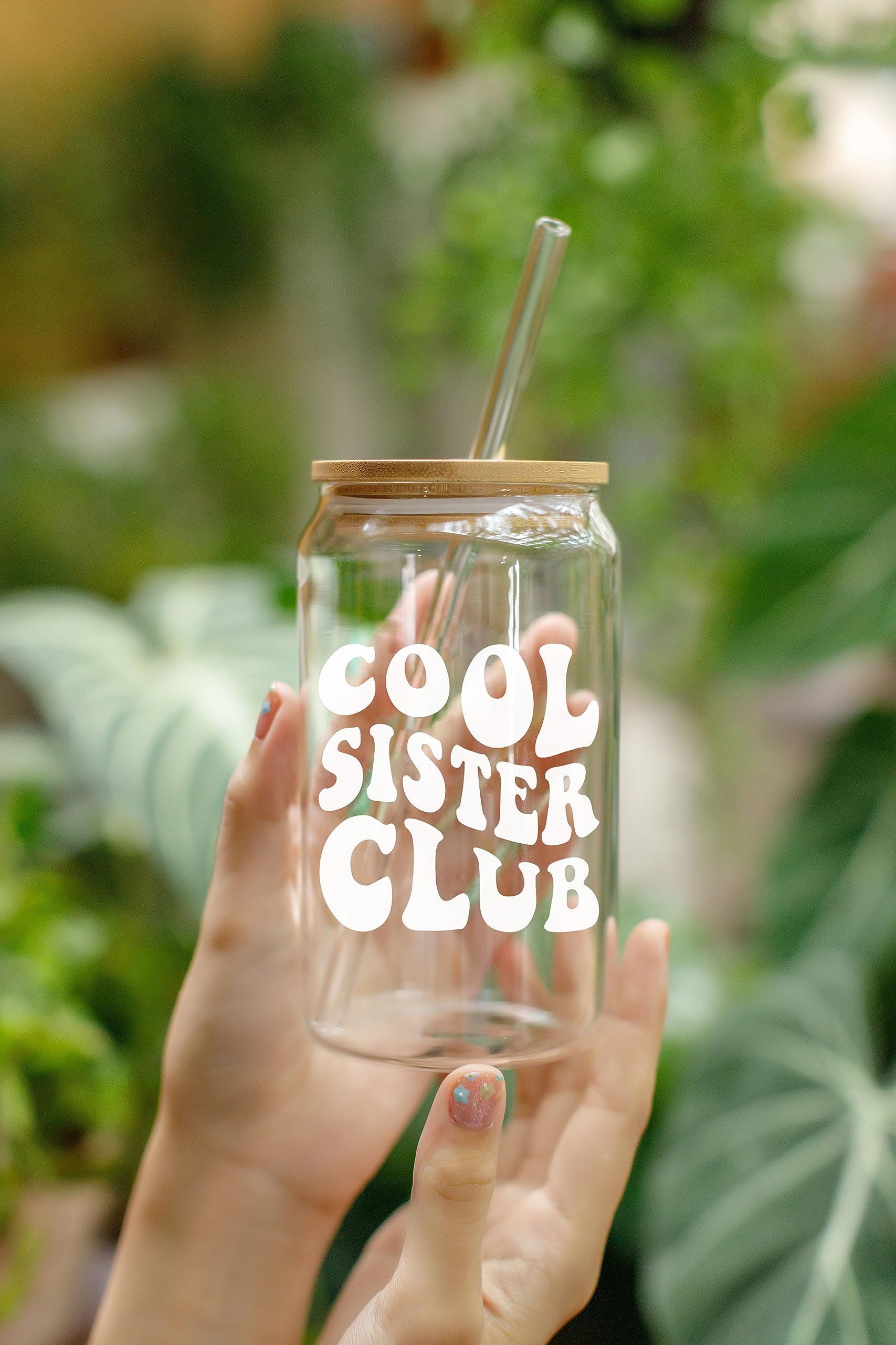 NewEleven Christmas Gifts For Sister From Sister, Brother - Unique Birthday Present For Sister, Soul Sister, Big Sister, Little Sister, Sister In Law, Sibling, Bestie - 16 Oz Coffee Glass