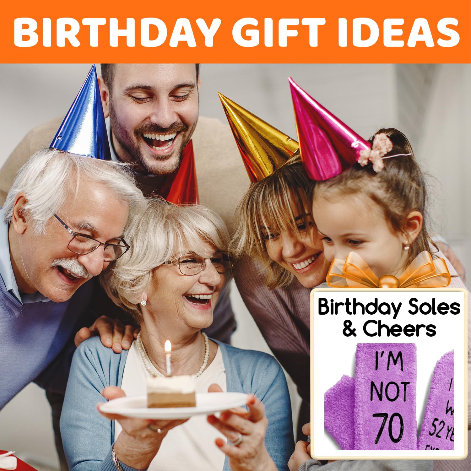 HAPPYPOP 70 Year Old Birthday Gifts for Women - 70th Birthday Gifts Ideas for Women, Best Gifts for 70 Year Old Female, Fuzzy 70th Birthday Socks In Purple