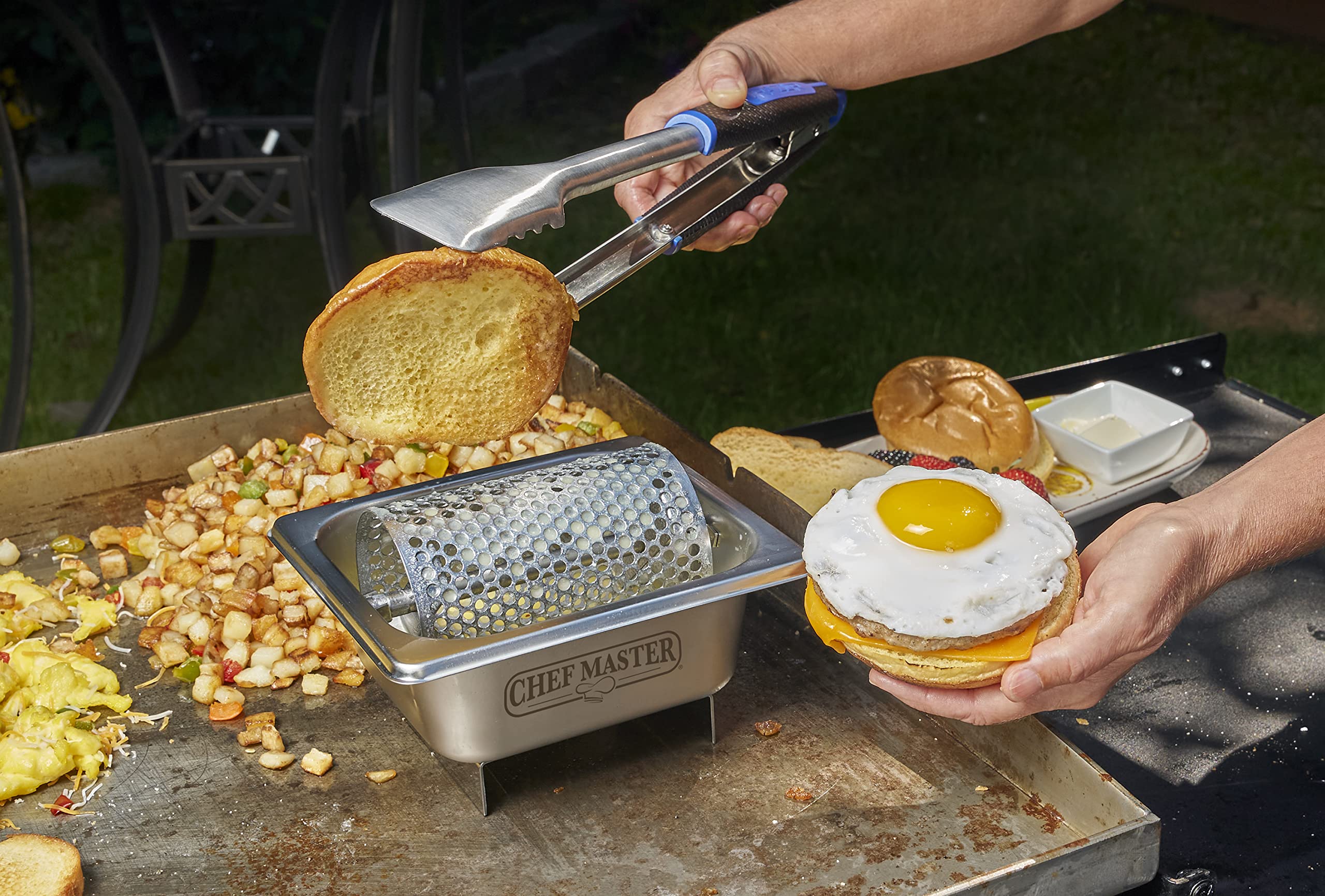 Stainless Steel Butter Spreader Wheel | Spreads Butter Evenly | By Chef Master, Model 90244 | Holds 3 Sticks of Butter | Reduces Waste and Mess