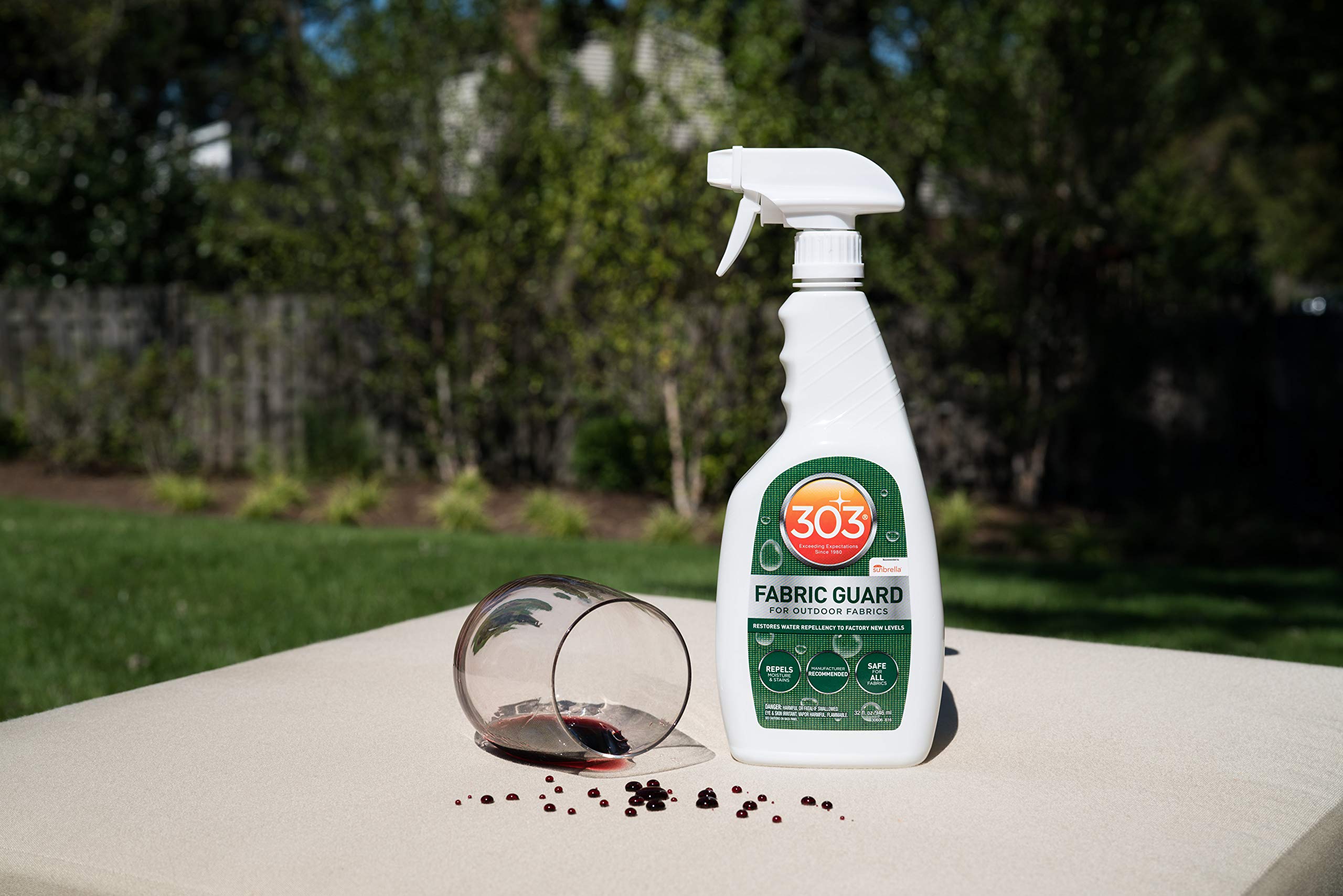 303 Products Fabric Guard - Restores Water and Stain Repellency To Factory New Levels, Simple and Easy To Use, Manufacturer Recommended, Safe For All Fabrics, 32oz (30606CSR) Packaging May Vary
