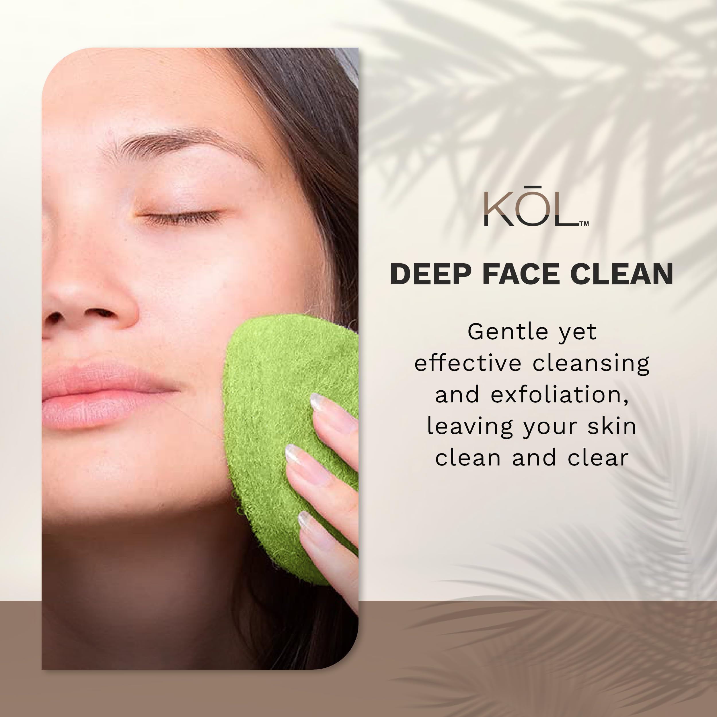 KOL Face Scrubber, Aloe Infused Exfoliating Facial Cleansing Pads, Disposable Exfoliator Face Sponge for Daily Face Cleaning and Makeup Removal, 6 Count