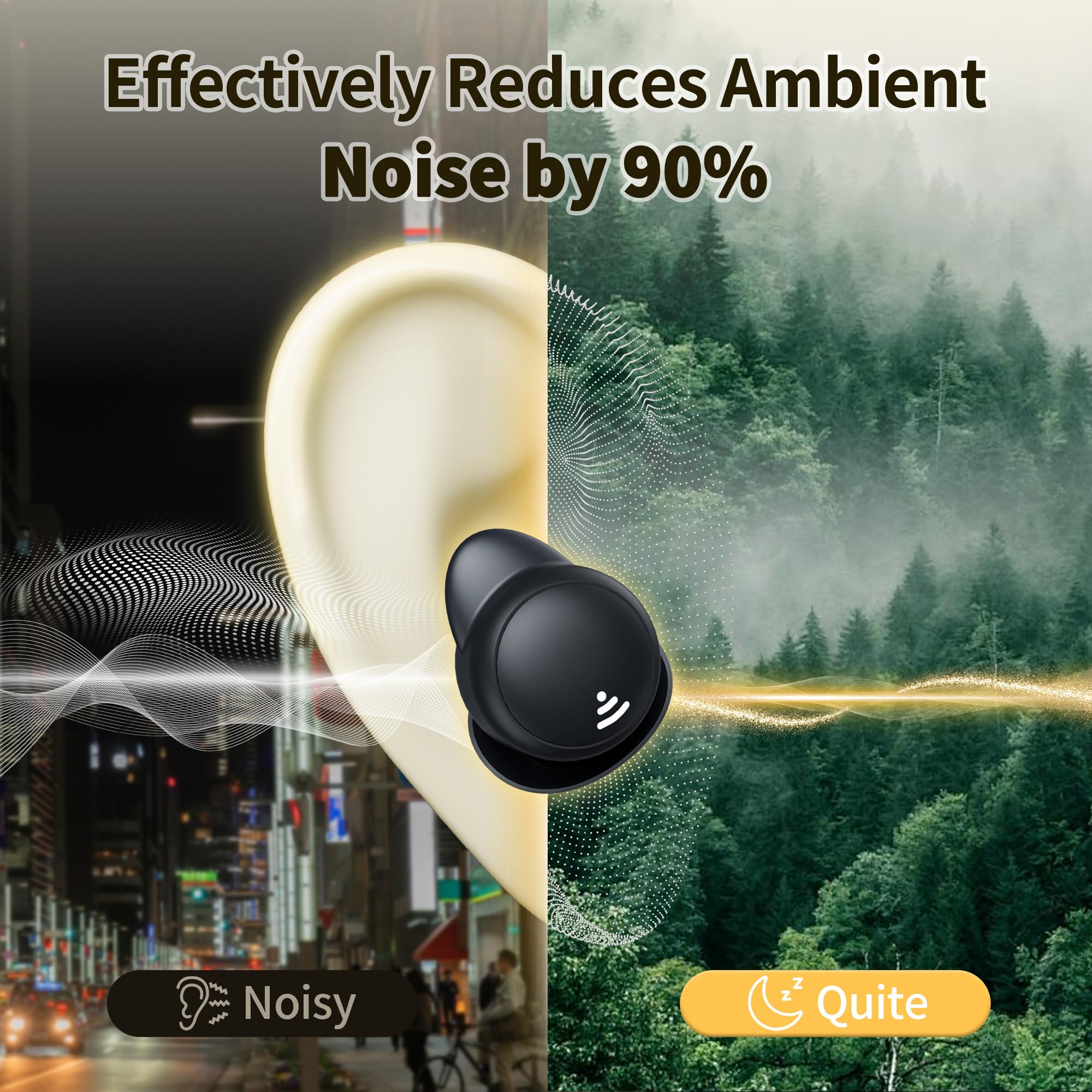 Kinglucky Sleep Headphones for Side Sleeping Earbuds Wireless Bluetooth Ear Buds in Ear Headphone Noise Cancelling Mini Small Ears Canal Earphones for Sleepers Exercise Working Hiking Sports