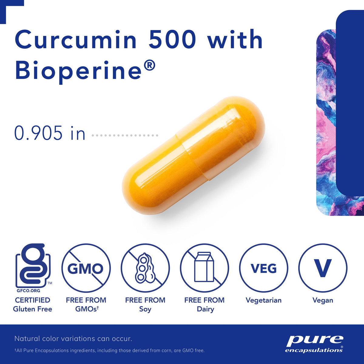 Pure Encapsulations Curcumin 500 with Bioperine - Antioxidant Supplement to Support Joints, Tissue, Liver, Colon & Cellular Health* - with Turmeric Curcumin & Bioperine - 120 Capsules