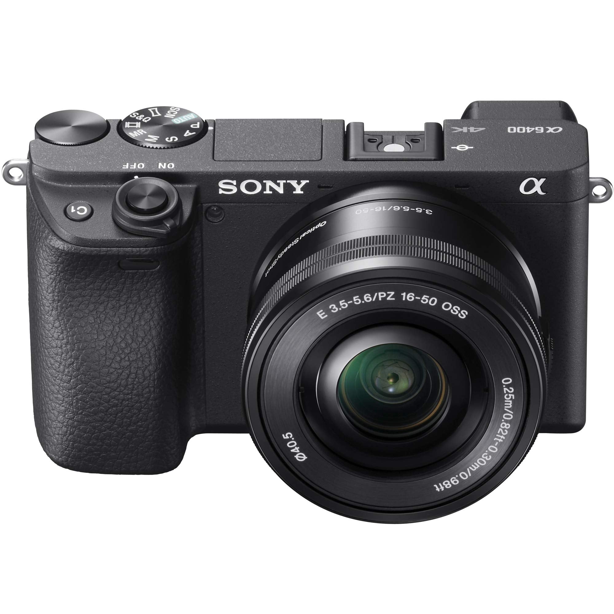 Sony a6400 4K Mirrorless Camera + 16-50mm & 55-210mm 2 Lens Kit ILCE-6400L/B Black | Official Sony USA Partner Model | Bundle with 0.43x Wide Angle + 2.2X Telephoto + Deco Gear Accessories & Battery