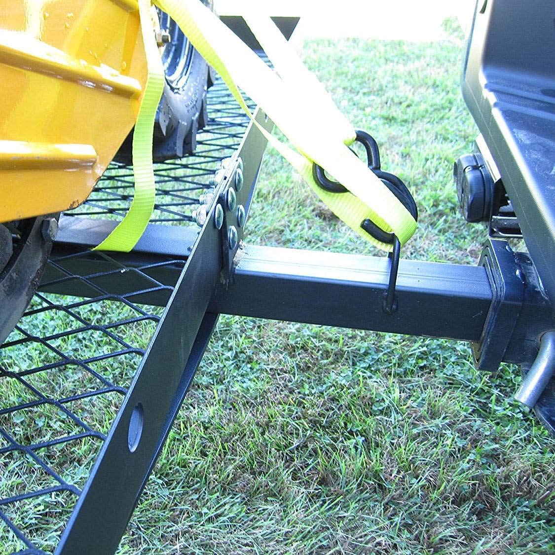 Tow Tuff Steel Cargo Carrier w/ 4-Bike Rack, Fits 2" Receiver, 500 lb Capacity, 27" x 62"