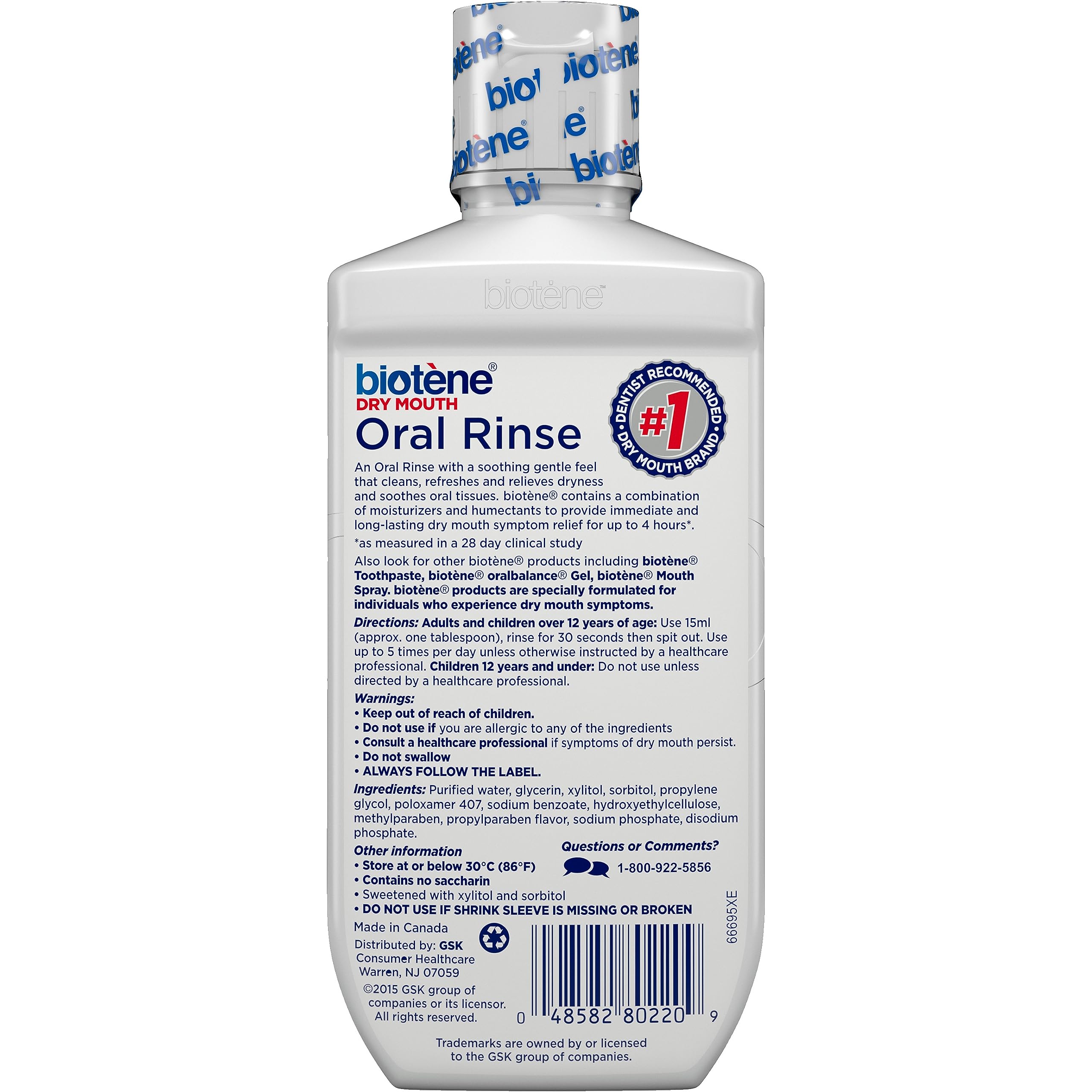 biotène Dry Mouth Management Oral Rinse, Dry Mouth Spray and Moisturizing Gel - 1 Kit