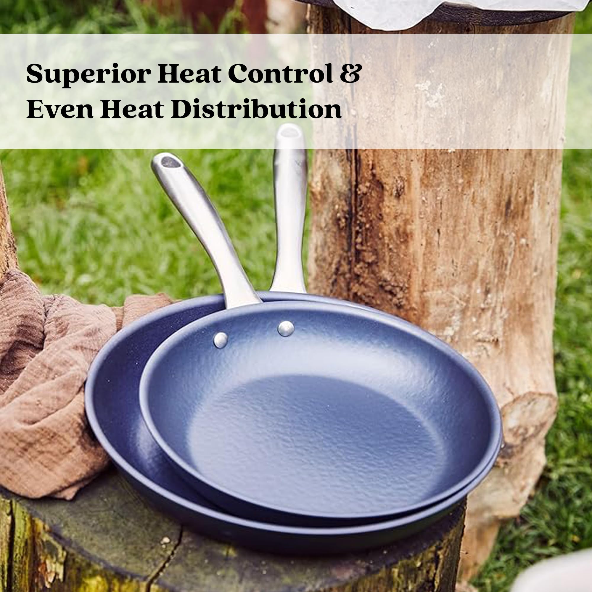 Alva Black Angus 9.5” Carbon Steel Frying Pan – Naturally Nonstick, PFAS-Free & Toxin-Free, Oven & Induction Safe, Chef-Grade Heat Control, Built to Last a Lifetime, Designed in Belgium