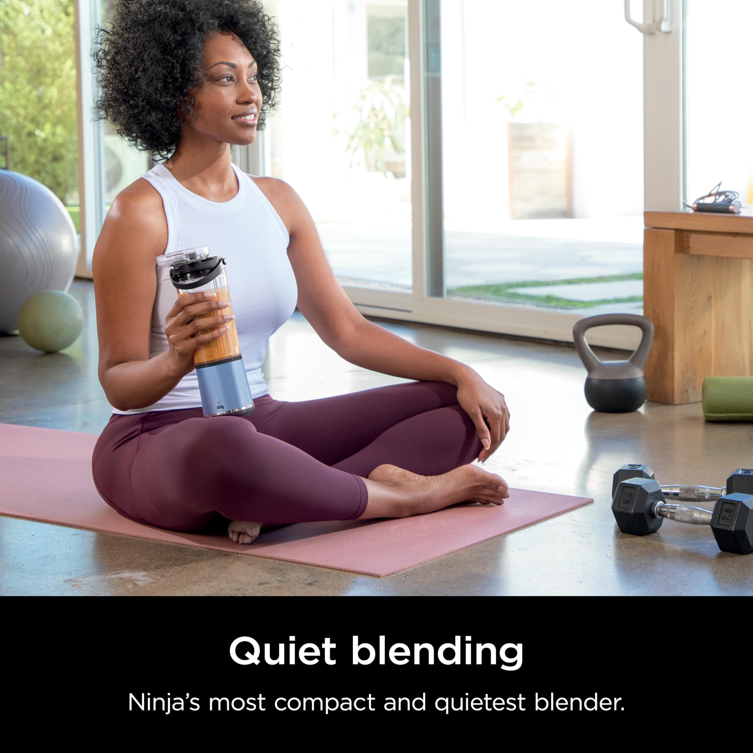 Ninja Blast Portable Blender, Cordless, 18oz. Vessel, Personal Blender For-Shakes and Smoothies, BPA Free, Leakproof-Lid and Sip Spout, USB-C Rechargeable, Dishwasher Safe, Metallic Blue, BC151BM