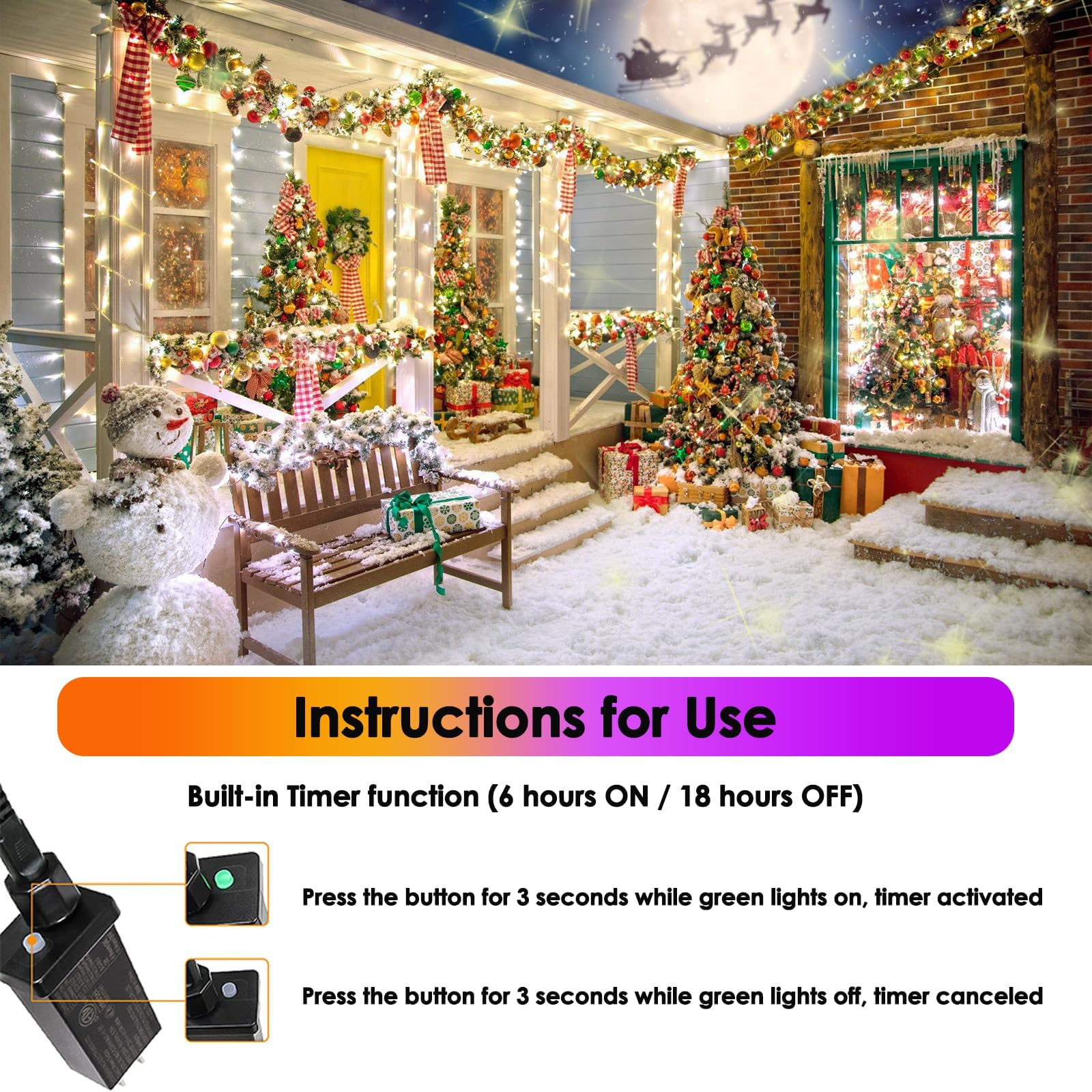 Extra-Long 66FT Christmas Lights Outdoor/Indoor, 200 LED Super Bright String Lights for Bedroom, Waterproof 8 Modes Plug in Twinkle Fairy Lights for Classroom Christmas Tree Decorations (Warm White)