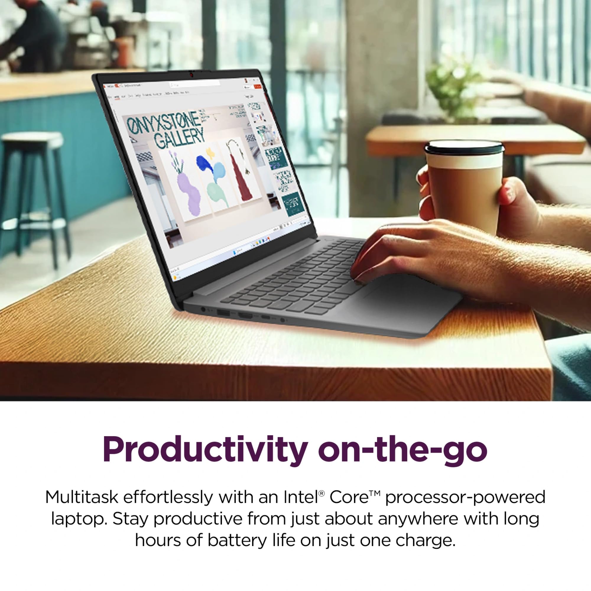 Lenovo IdeaPad 1i Laptop with Office 365 Home and Business • 12GB RAM • 1TB Cloud Storage and 256GB SSD • Intel Core • 14 Anti-Glare Screen • WiFi-6 • 11HR Battery • Windows 11 no Mouse