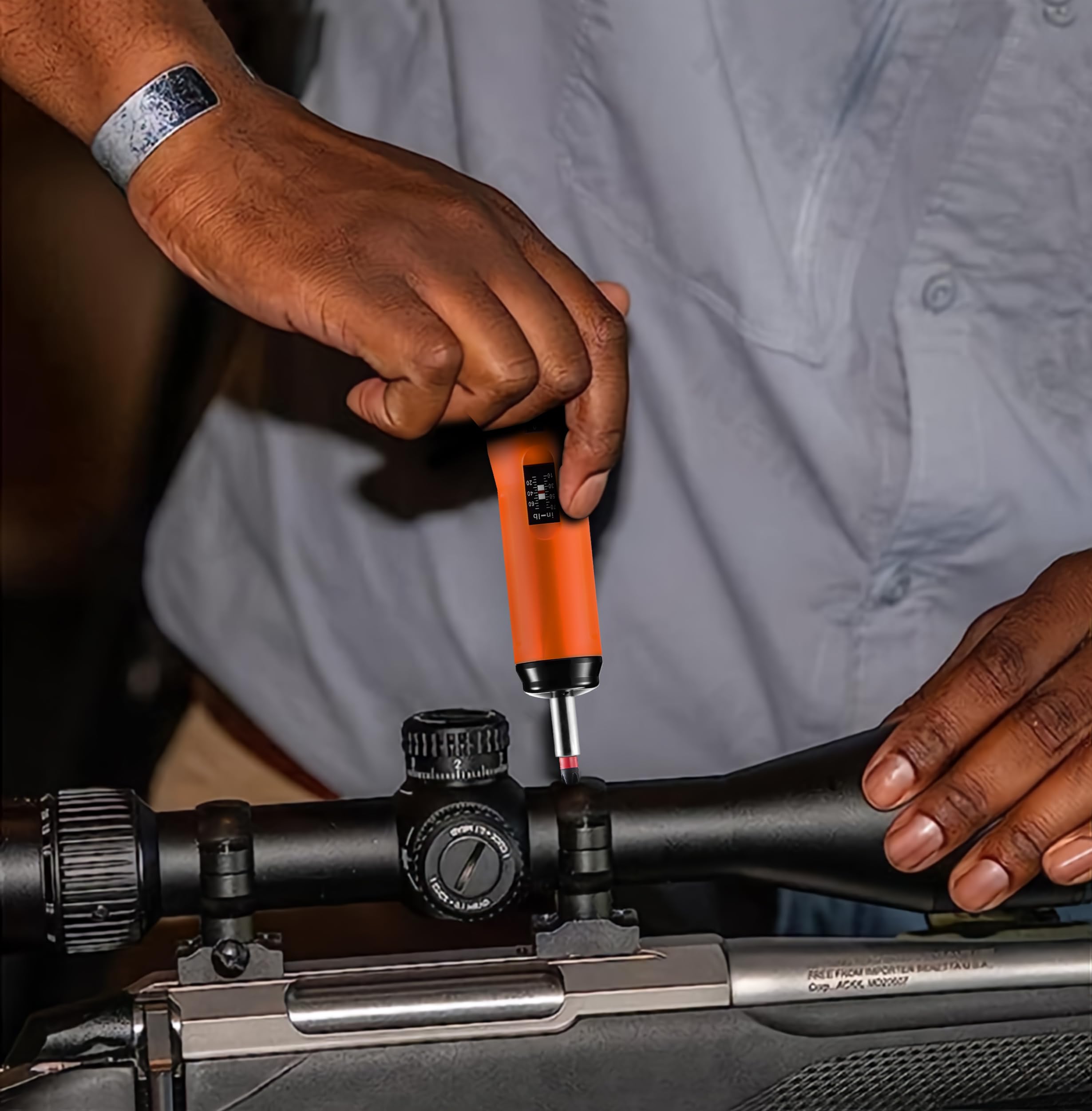 KNINE OUTDOORS Torque Screwdriver Wrench Driver Set 10-70 Inch Pounds lbs for Maintenance with T-bar Handle, 40 Hex Bits, 1/4" Socket, Shaft Extension, For Tools, Bike Repairing and Mounting, Orange