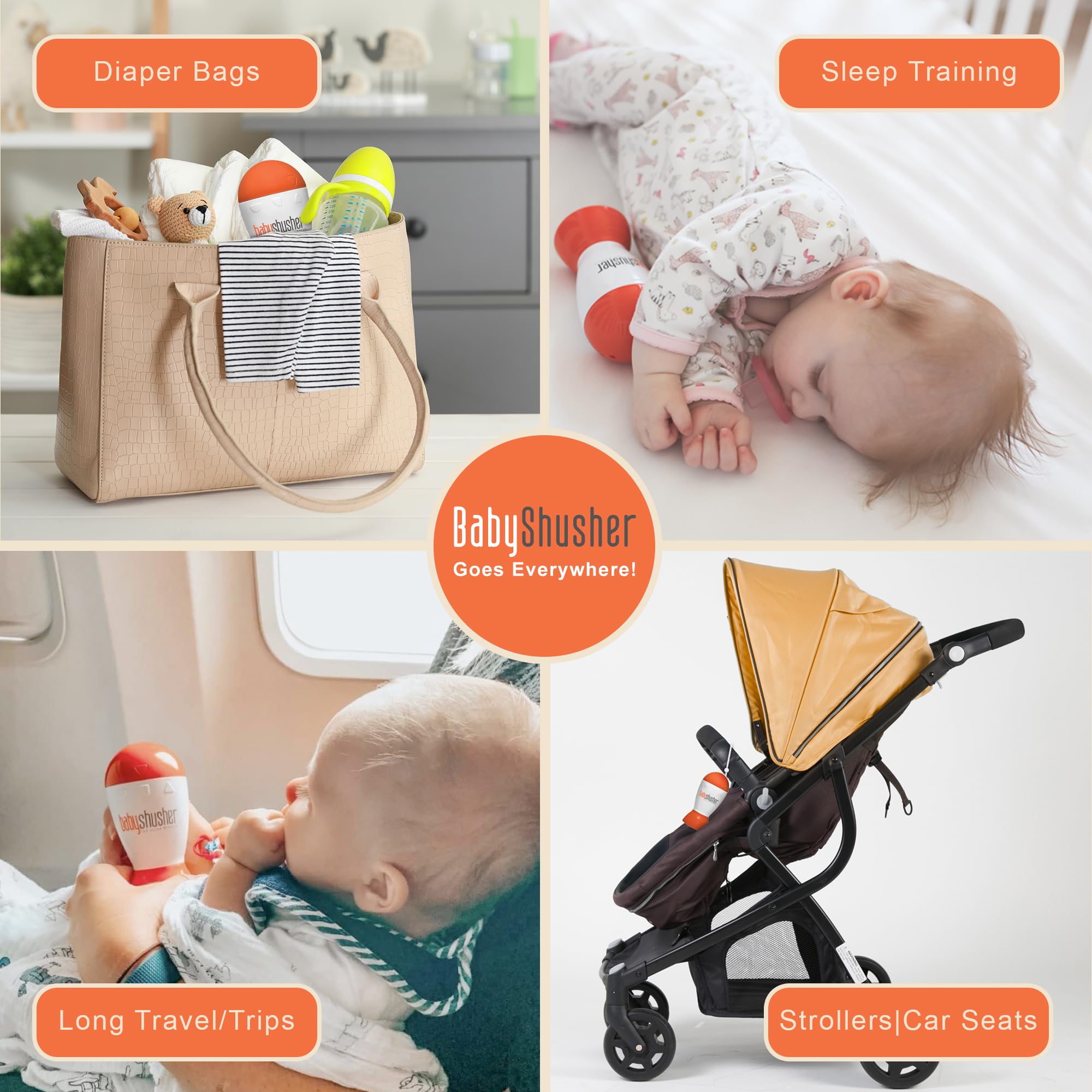 (3-Pack) Baby Shusher - The Original Shhh Calming Sound Machine for Baby | Stops Fussy Crying Spells | for Parents, Pediatricians, Photographers | Portable for Travel | 15 or 30 Minute Timer