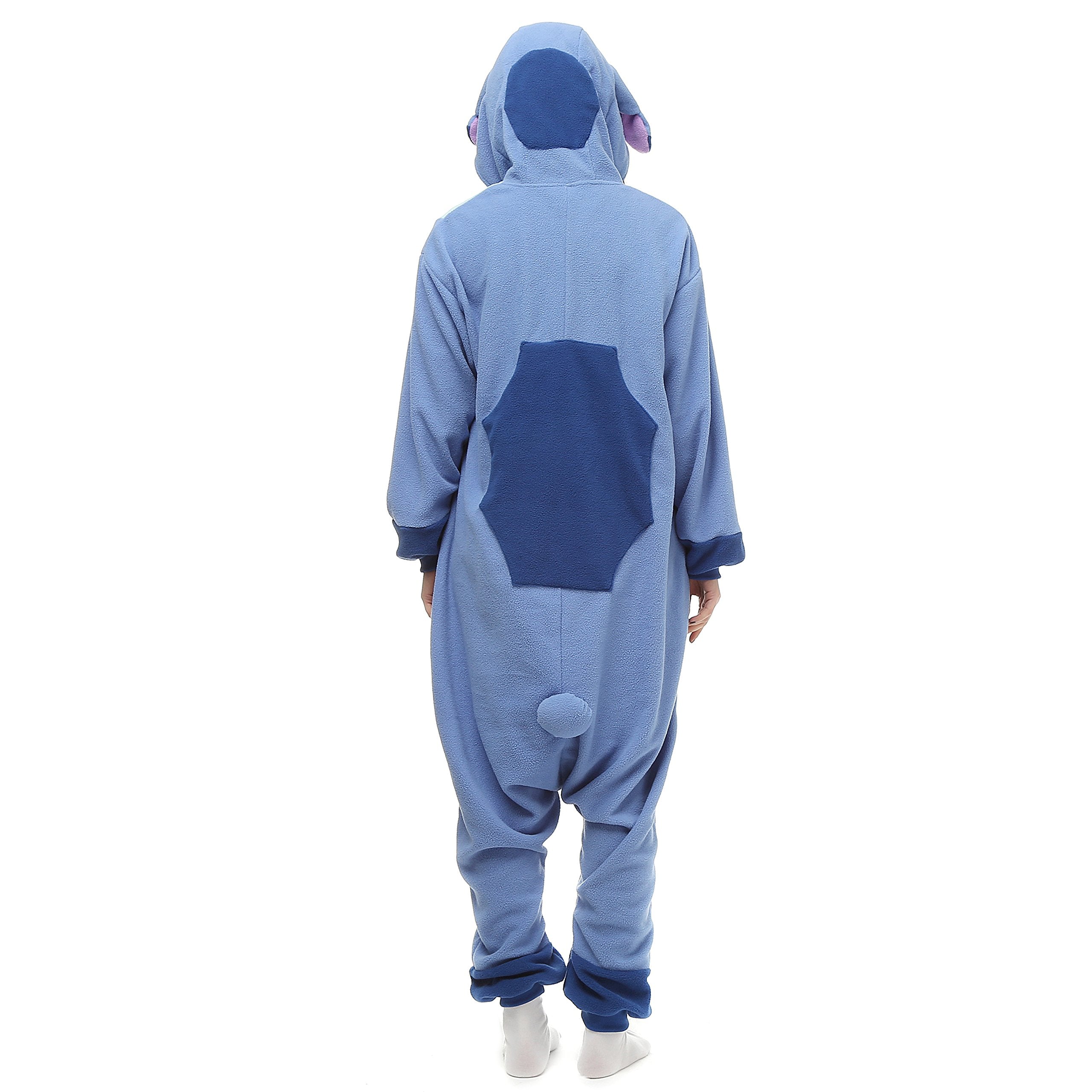 Wishliker Adult Onesie Animal Pajamas Halloween Cosplay Costumes Party Wear Blue M