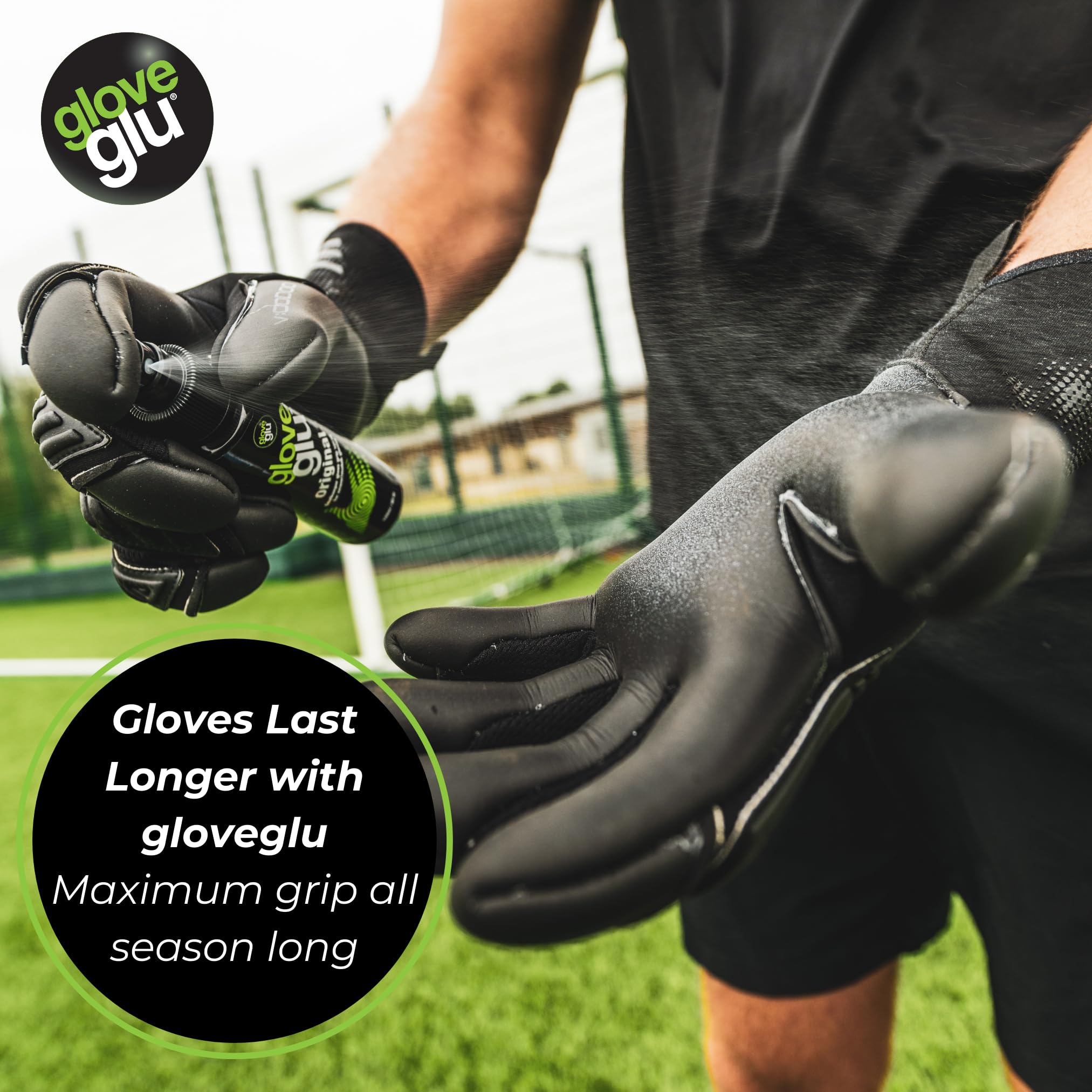 gloveglu 120ml Original Goalkeeper Glove Grip Spray for New/Match Goalkeeper Gloves