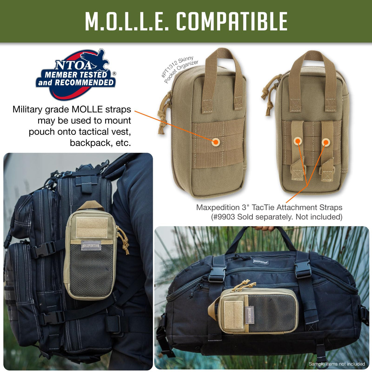 Maxpedition Skinny Pocket Organizer, Khaki
