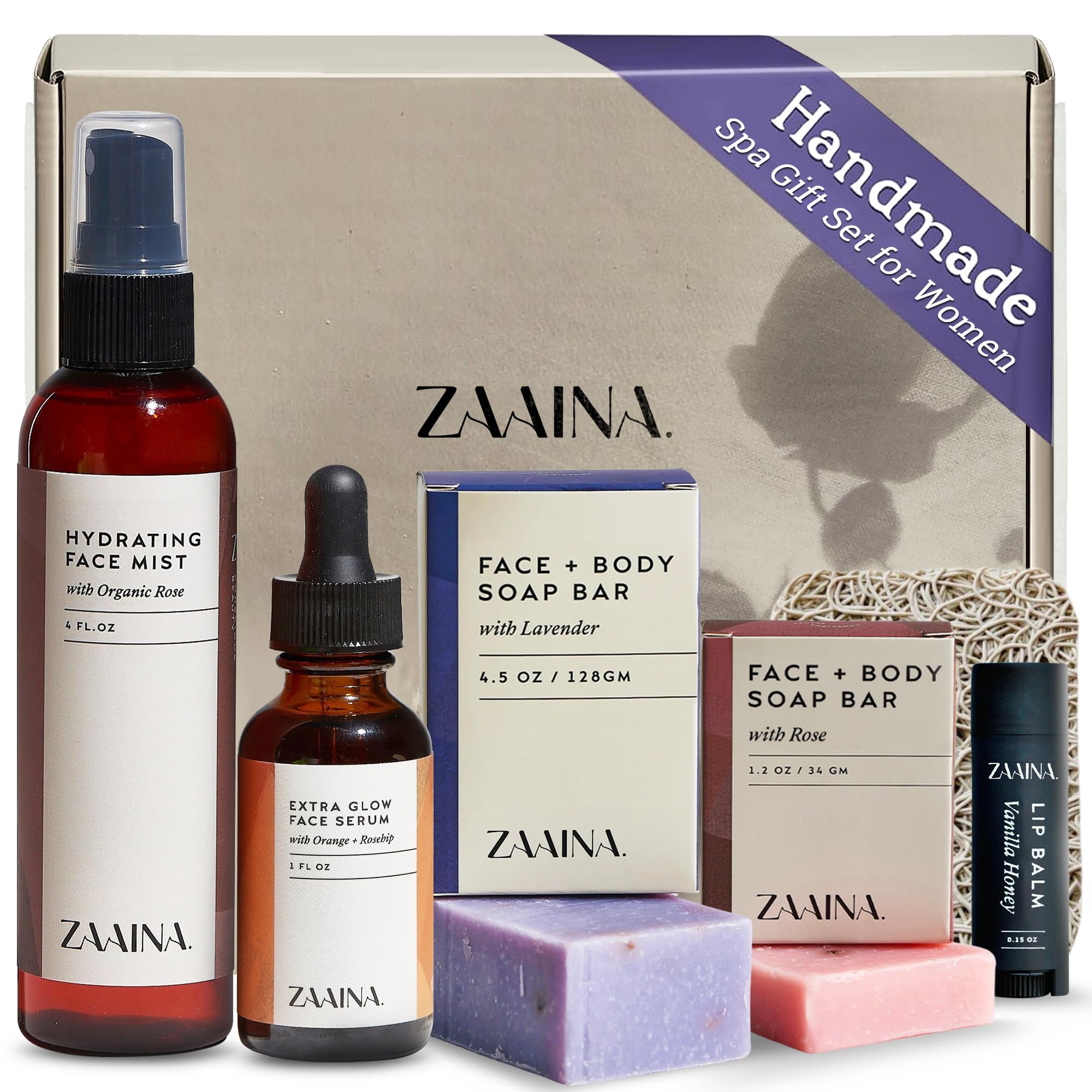 Luxurious Spa Set for Women- Bath Gift Set -Body Care Set for Her, Relaxing Spa Kit for Women, Gift Basket for Women, Spa Package, Self Care Kit for Women, Pampering Home Spa Kit for Women by ZAAINA