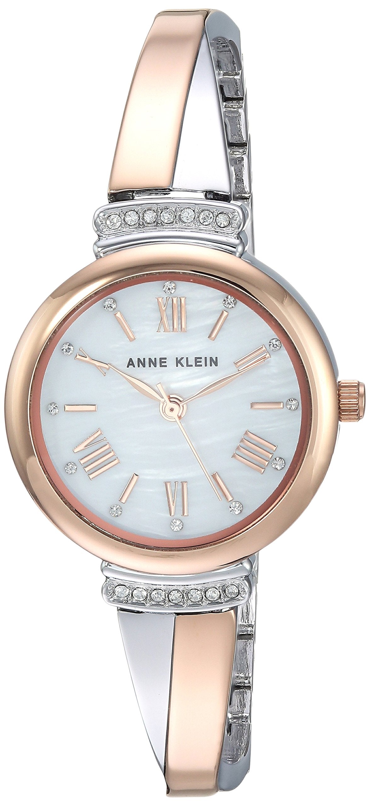 Anne Klein Women's Premium Crystal Accented Bangle Watch Set, AK/2245